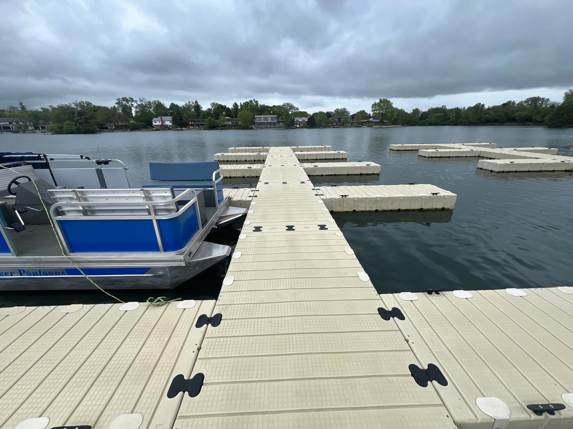 Power washing of floating dock by Northern Power Washing LLC.