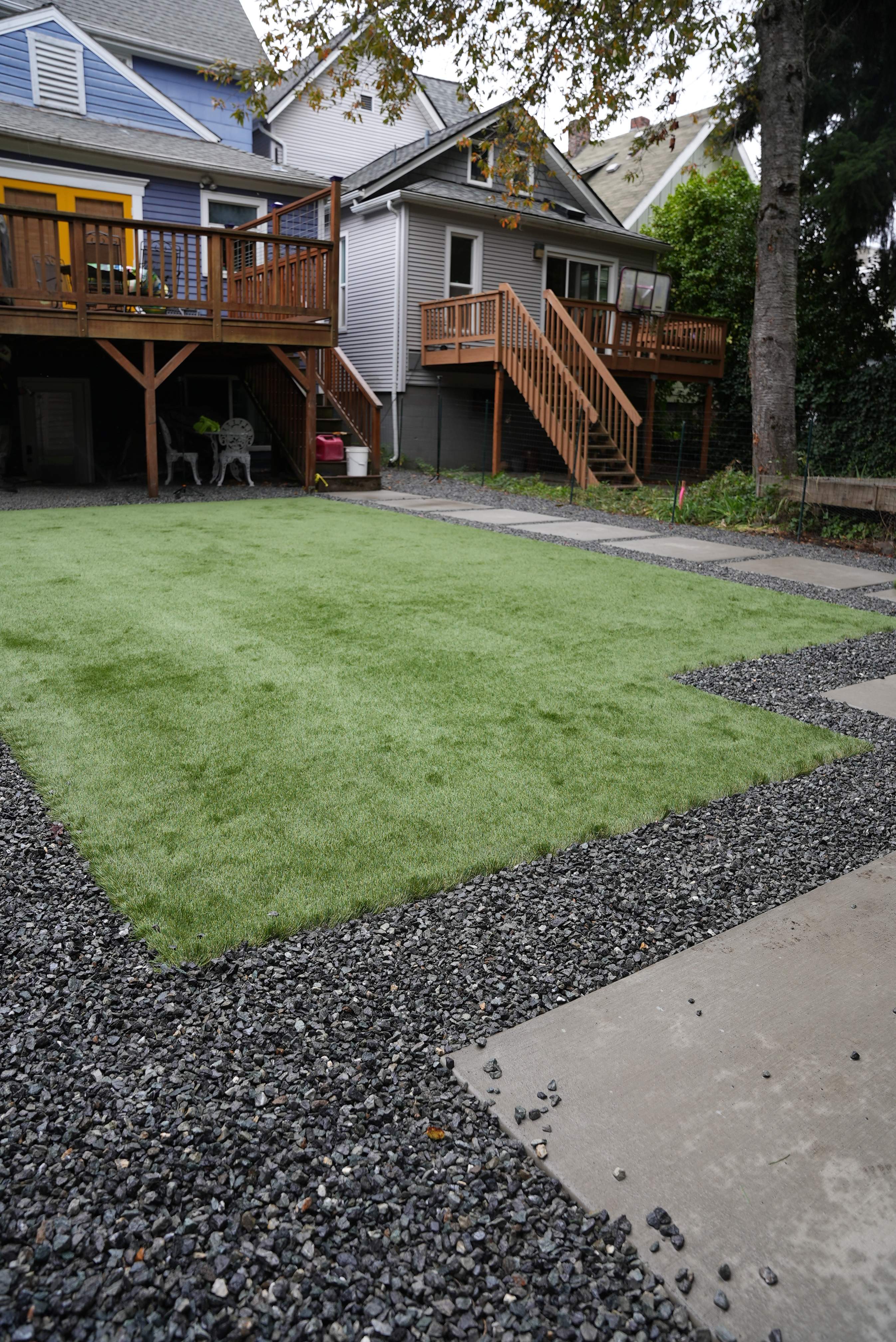 Turf Installation, Retaining Wall & Concrete Walkway | Seattle  by Jireh Asphalt & Concrete Inc 