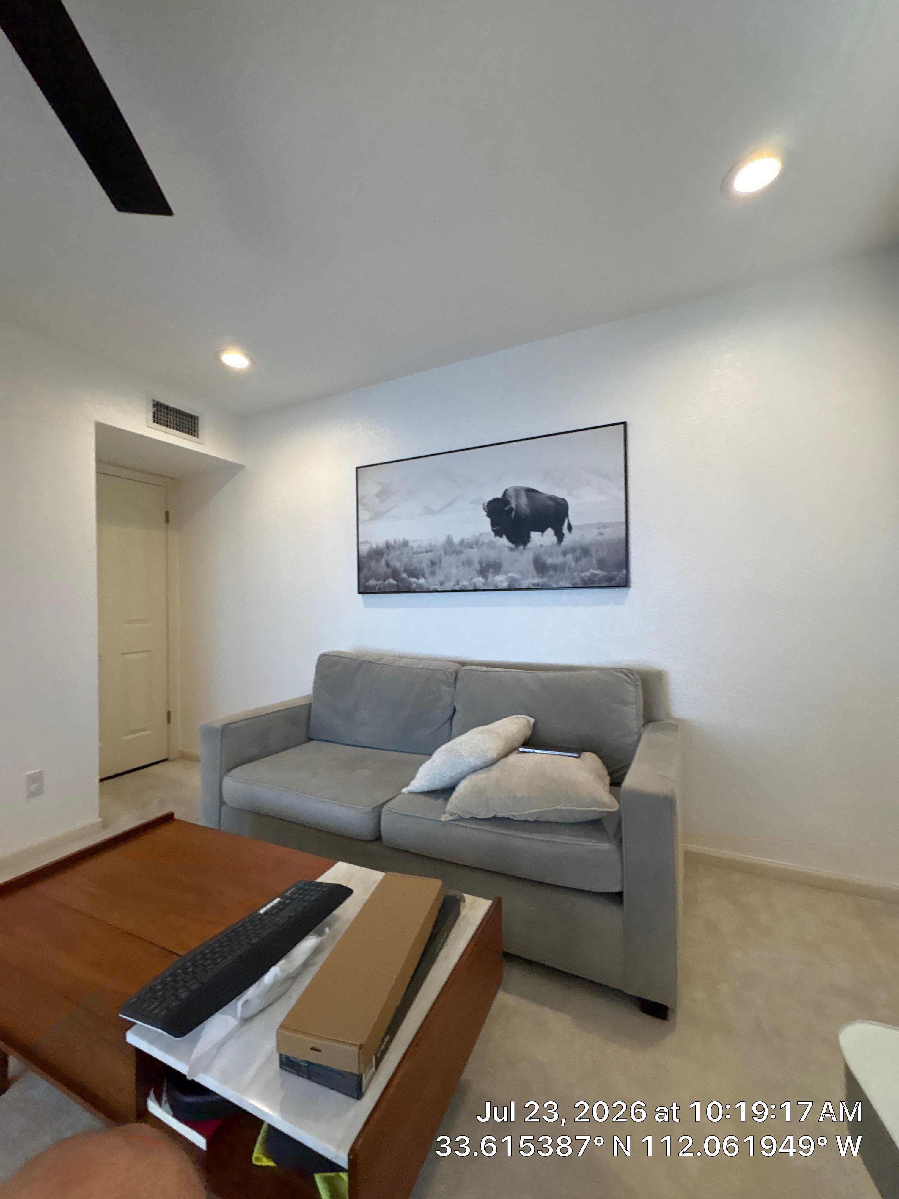 Custom Home Office Setup and Plantation Shutter Installation in Phoenix by CompanyCam Sales Demo