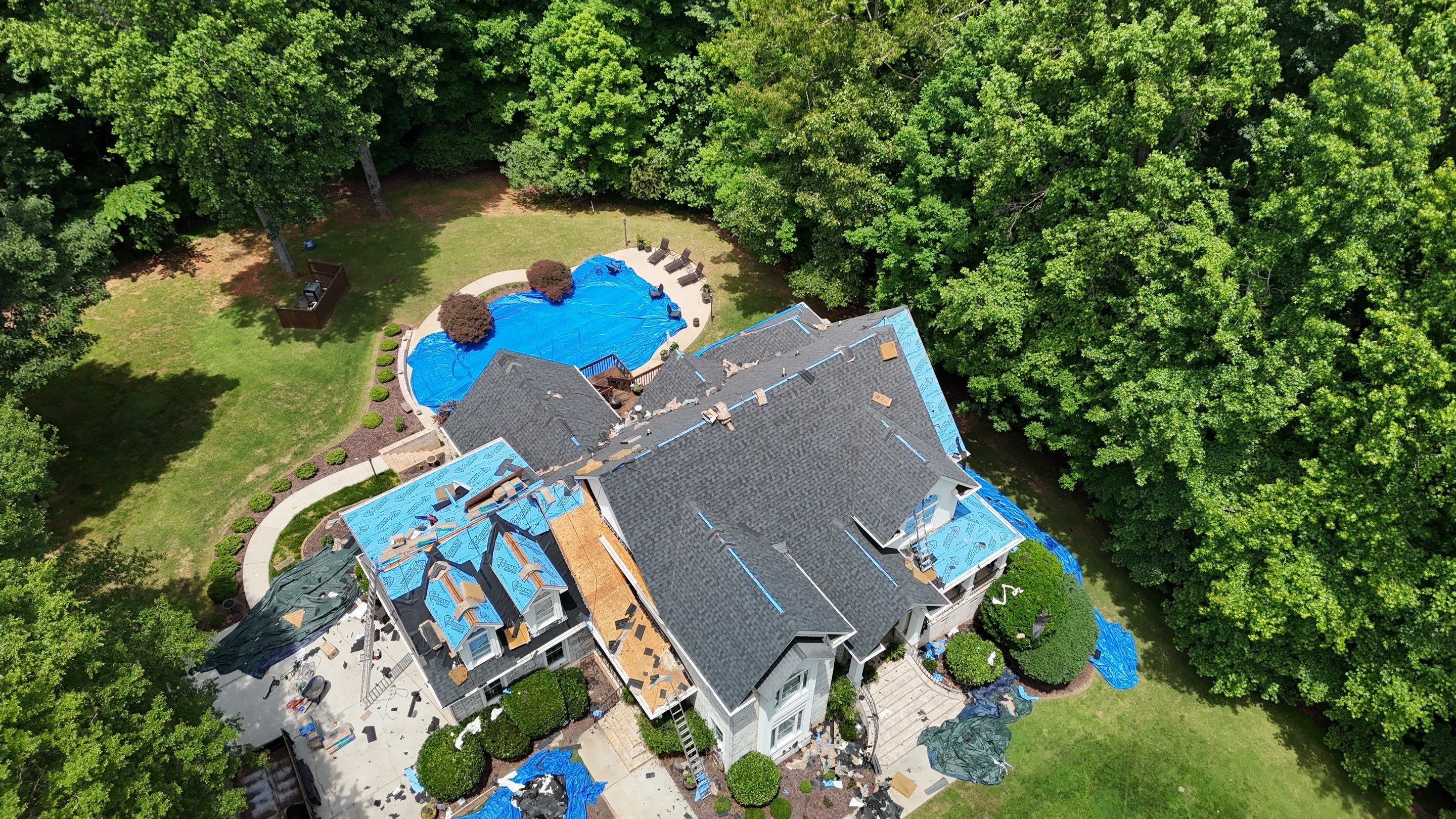Insurance Paid Architectural Shingle Roof Replacement for Simpsonville Residence by Roofers LLC