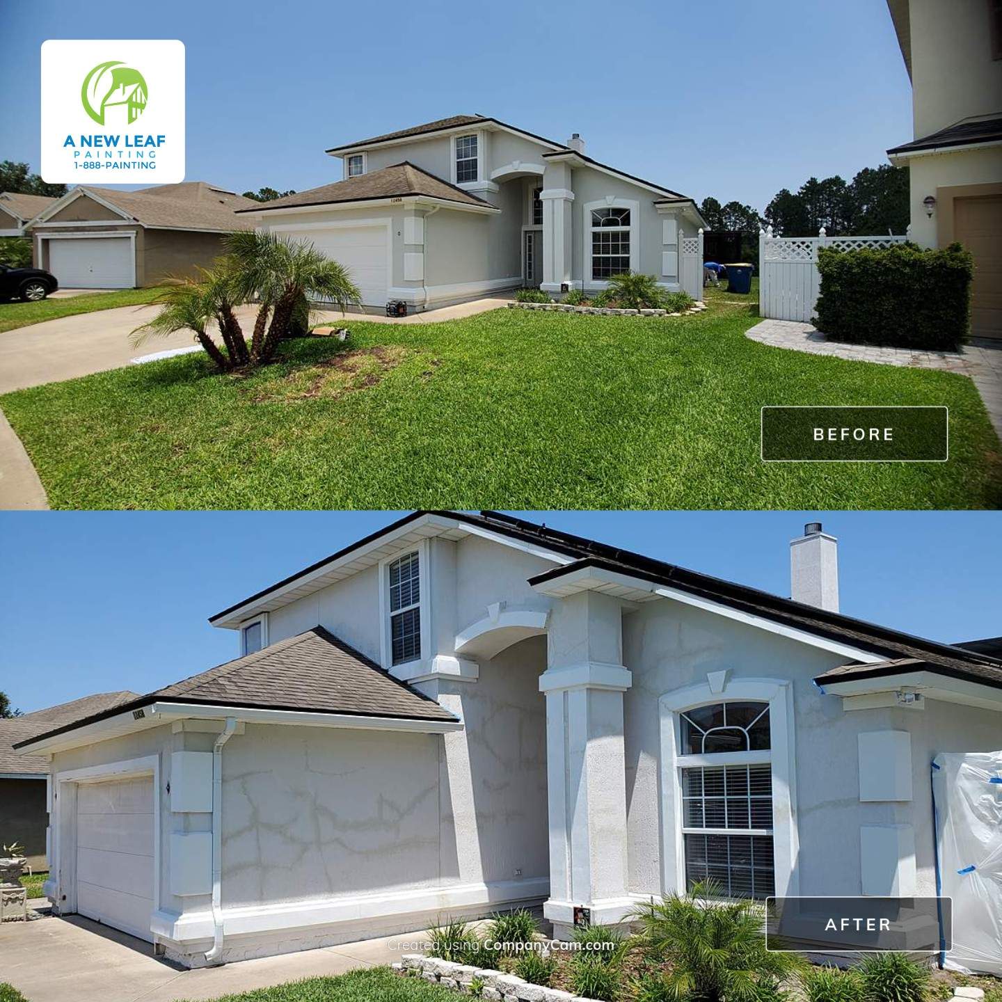 Stucco Repair and Exterior Painting in Jacksonville FL 32225 by A New Leaf Painting, LLC