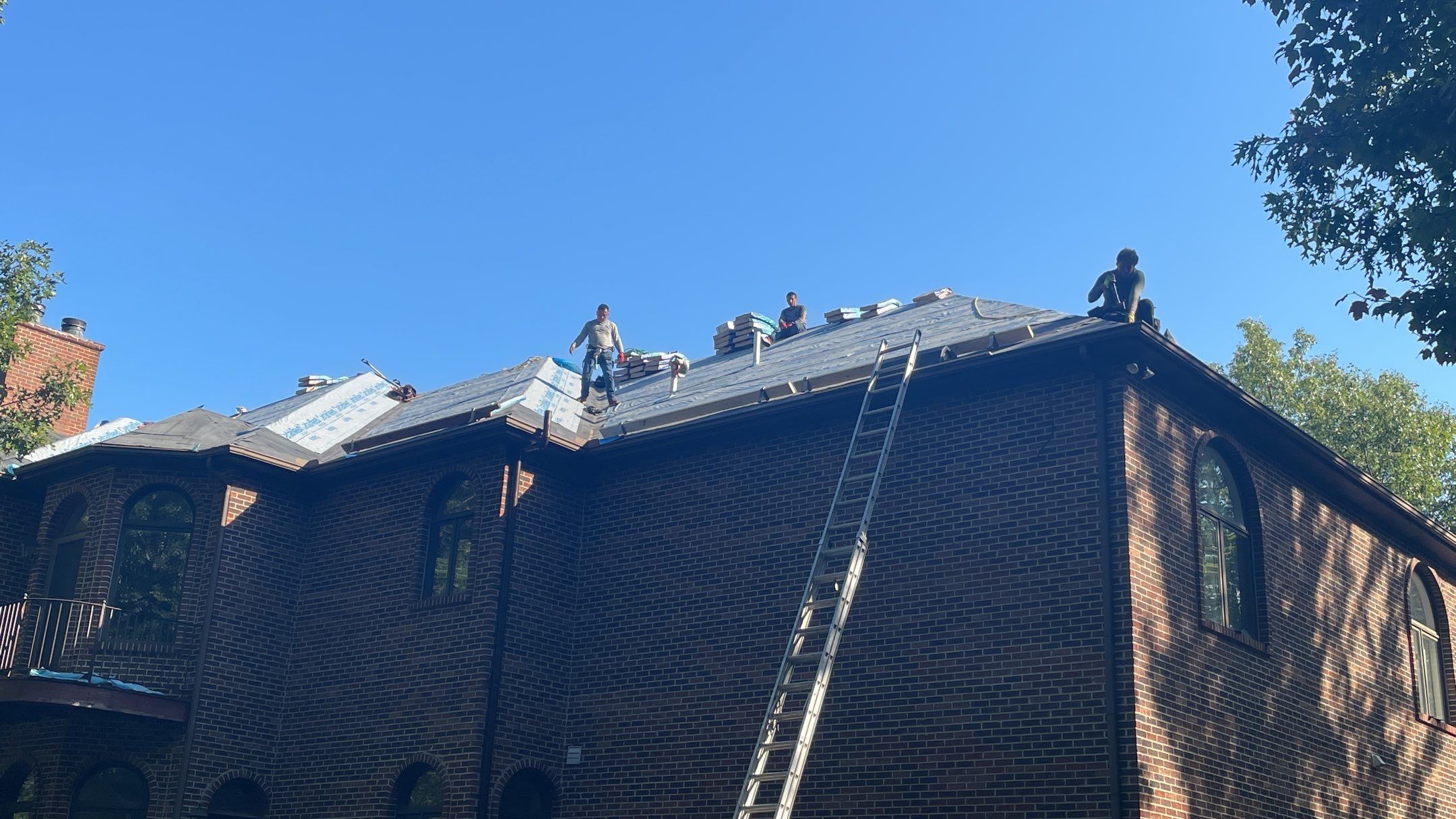 Roof Replacement using CertainTeed Landmark Moire Black by 180 Contractors