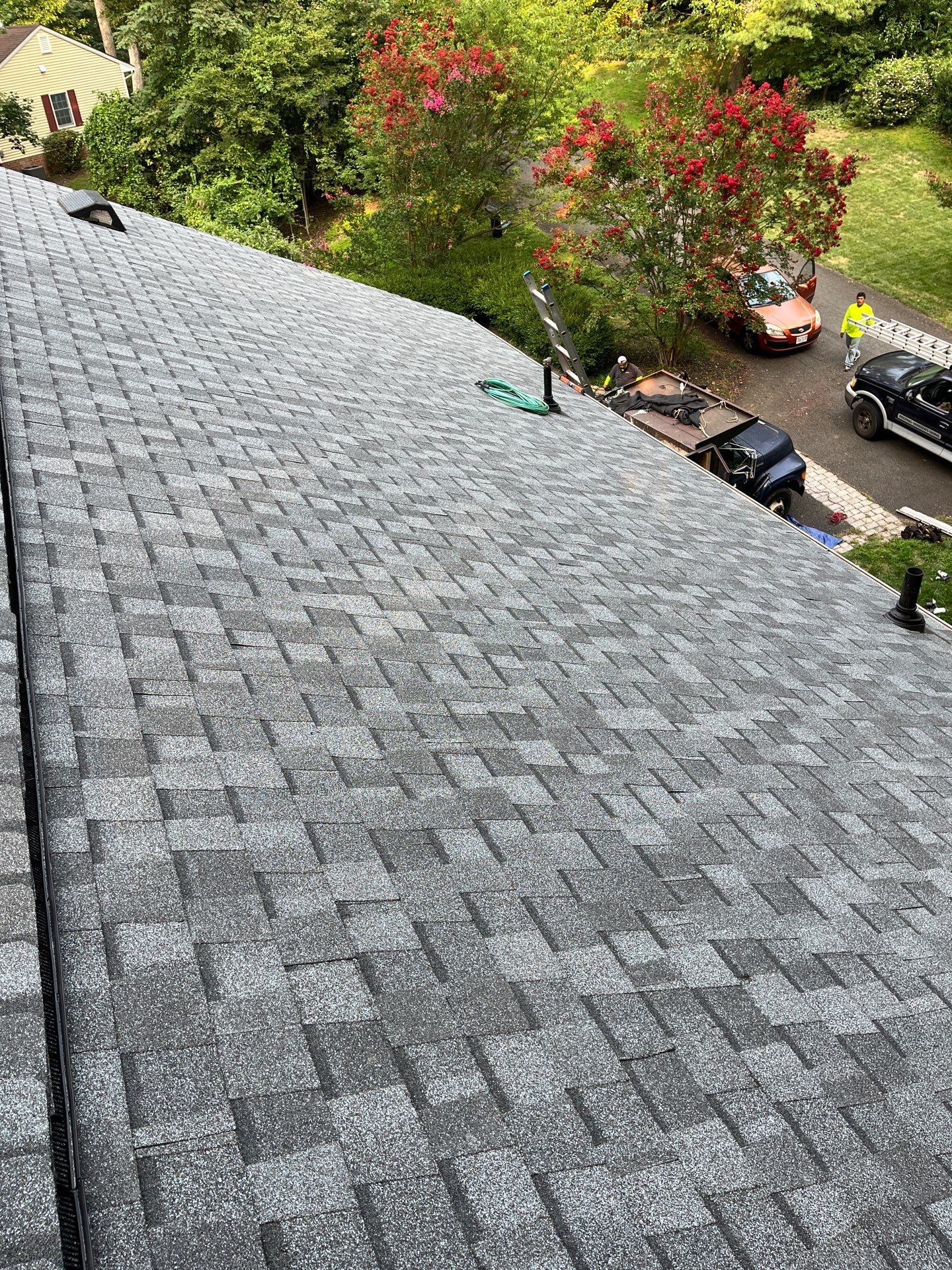 Oakton: Residential Roof Replacement with CertainTeed Landmark Designer Shingles in Pewter by RM Banning, Inc.