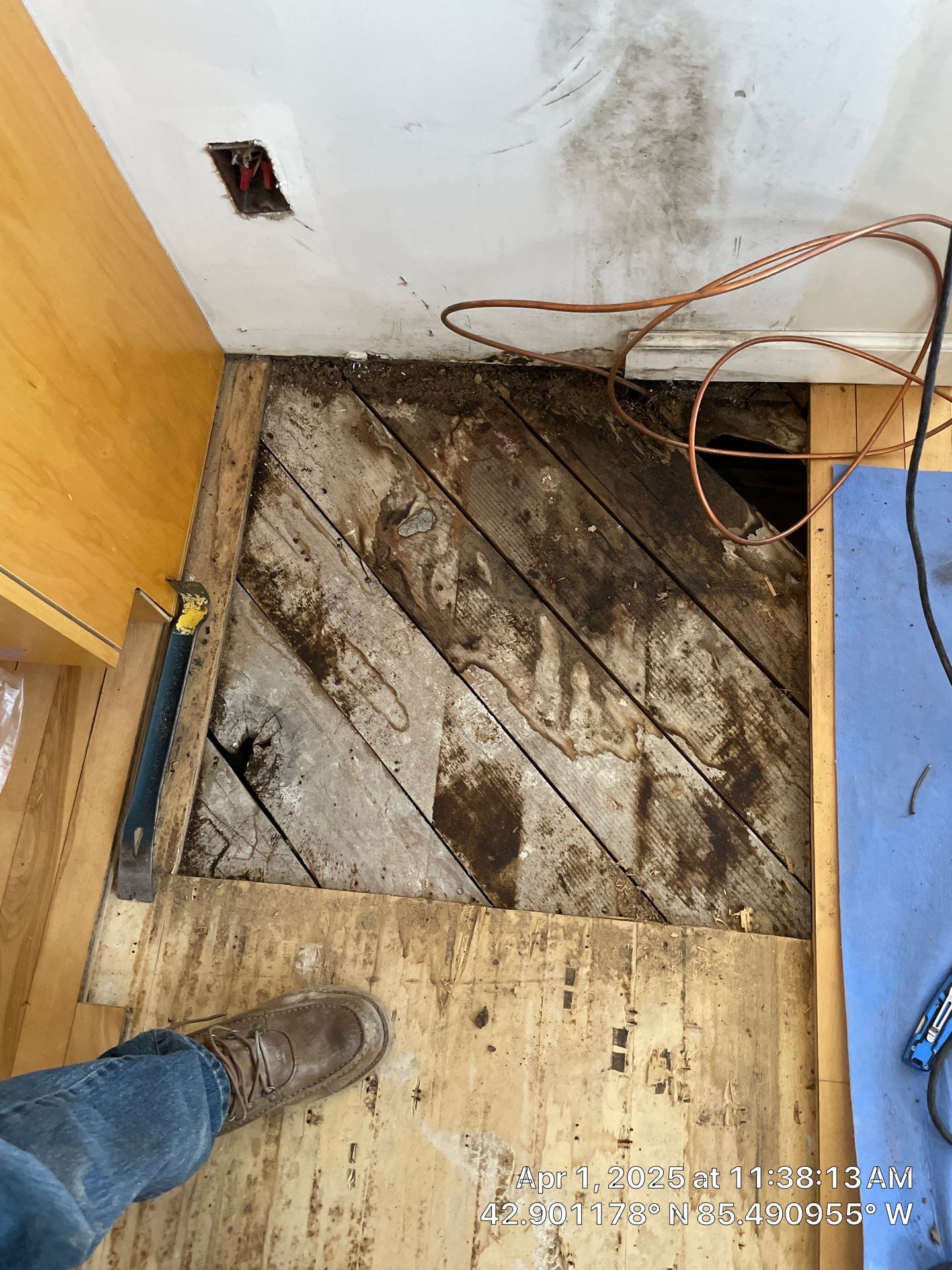 Water Damage Restoration On Solid Birch by RTBaldwin Hardwood Floors
