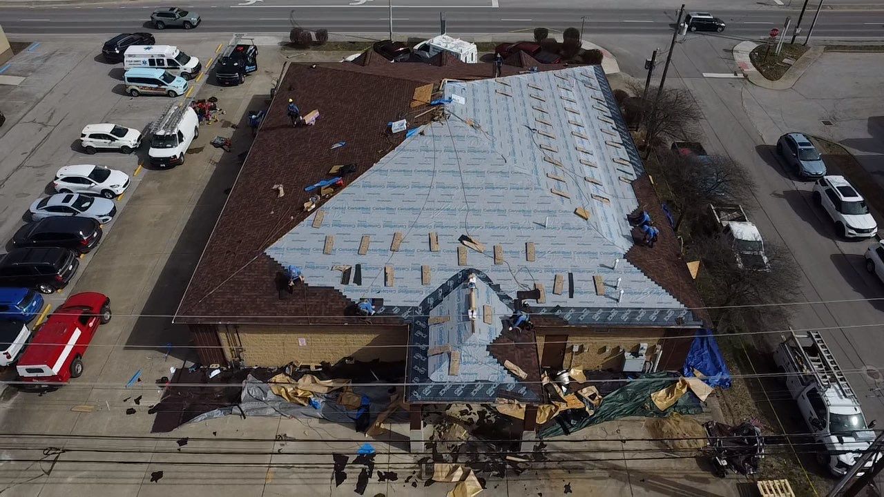 Commercial Roofing Installation using Certainteed Landmark Pro Shingles by Fahey Roofing + Contracting