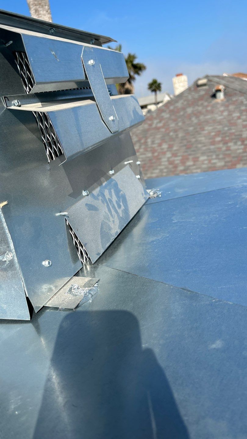 Residential Roofing Repair using Galvanized Chimney Cap & Chase by Lighthouse Roofing