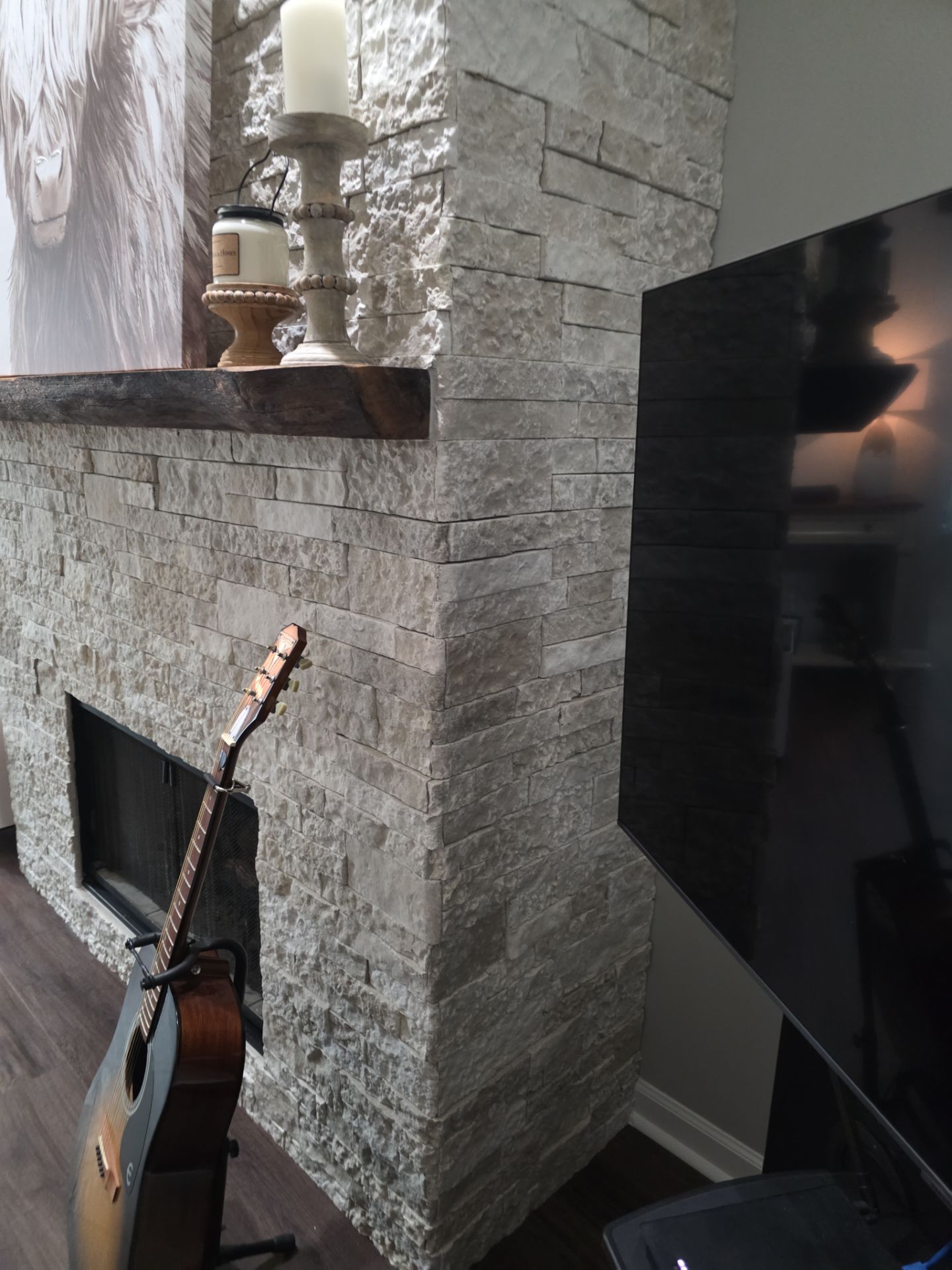 Holly Springs Fireplace Transformation — Full-Height Stone Feature Wall
 by Elite Remodeling and Design LLC