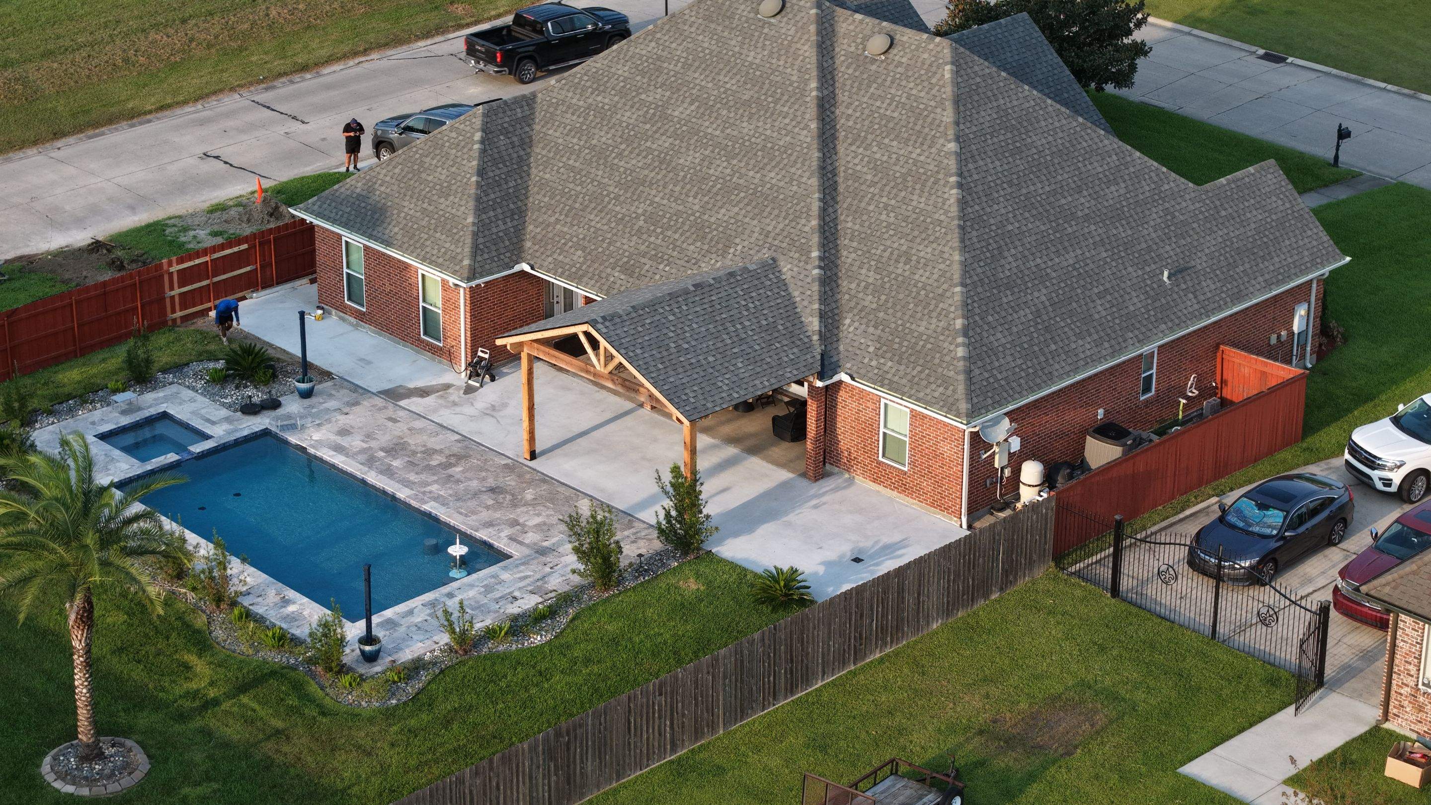 HDS Contractors - Concrete Patio and Cedar Cover in Belle Chasse by HDS Contractors