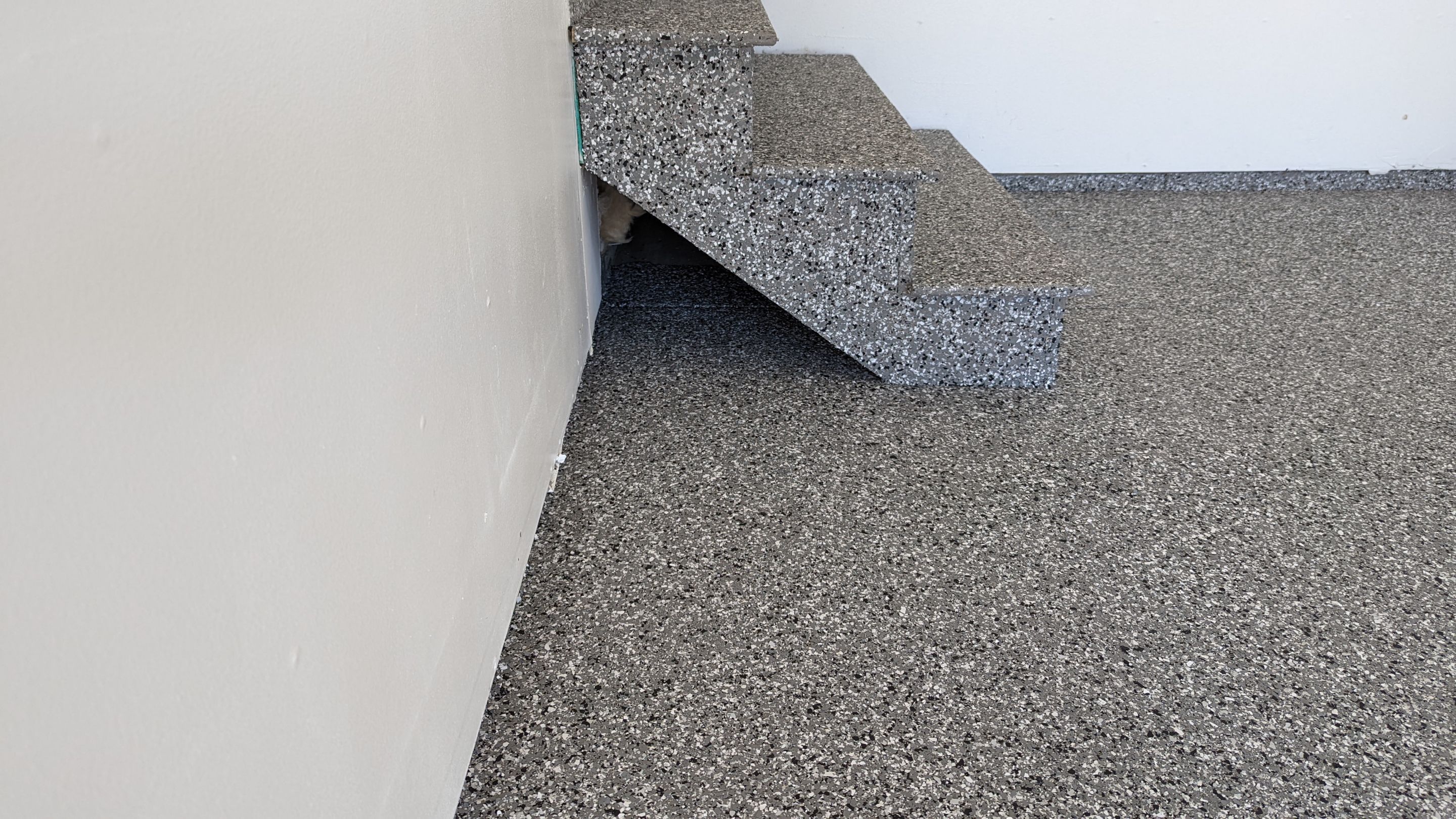 Garage Transformation using Smoke Colorway by Croc Coatings, LLC