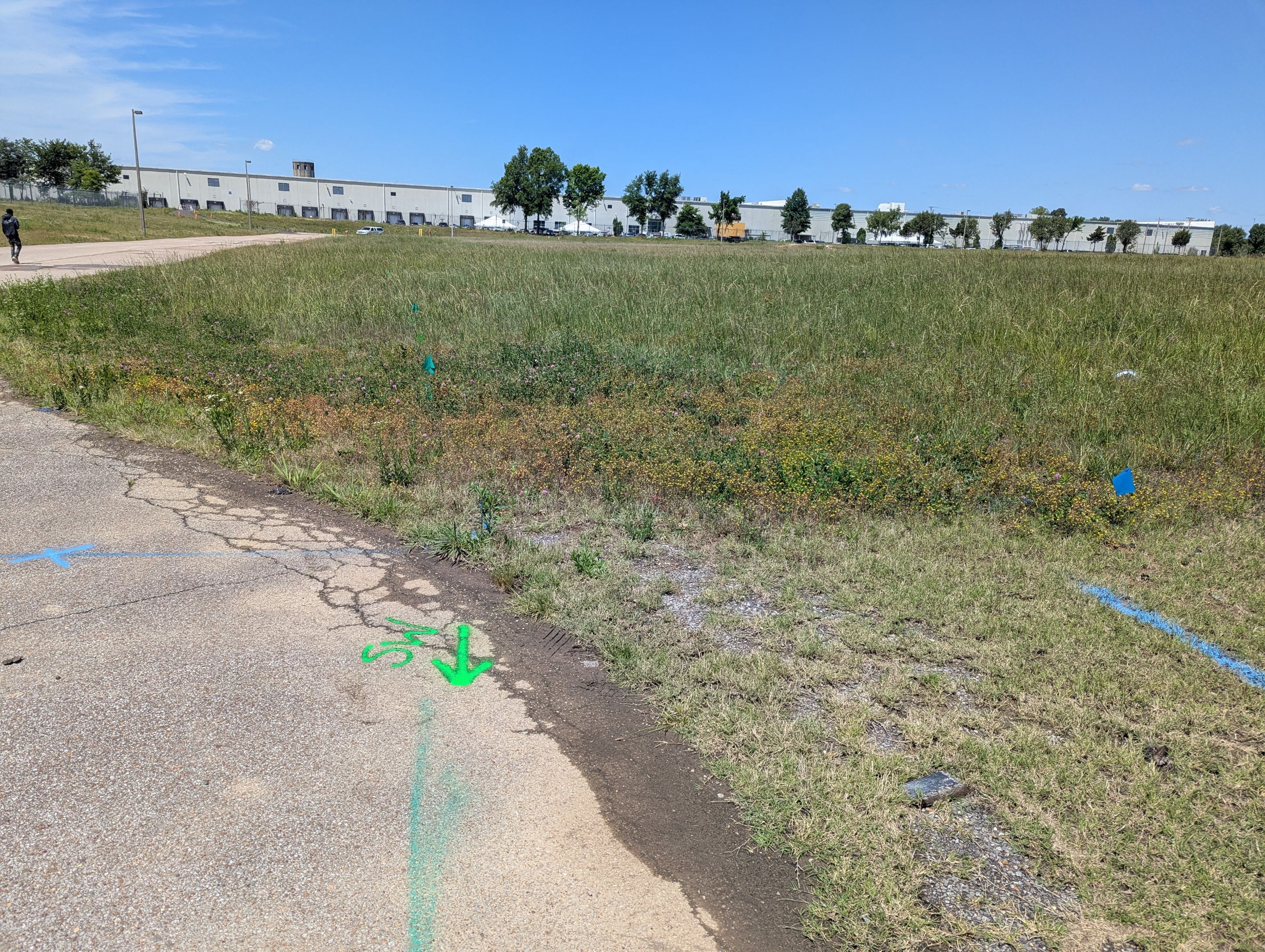 Utility Locate for parking lot install / expansion by Alsip Locating Service, LLC