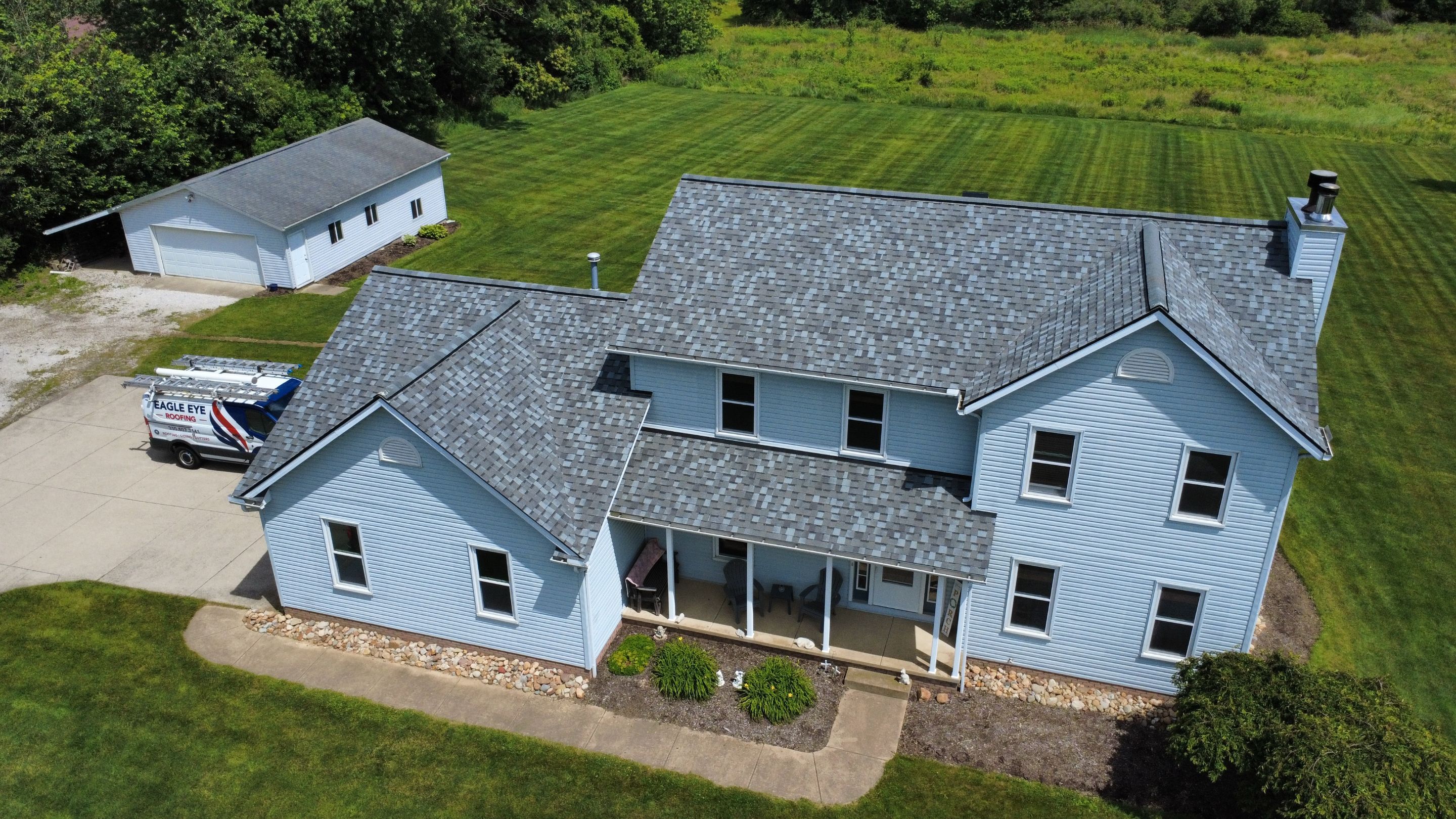Atlas Pinnacle, Color, Coastal Granite, Drip Edge, Color, Black by Eagle Eye Roofing