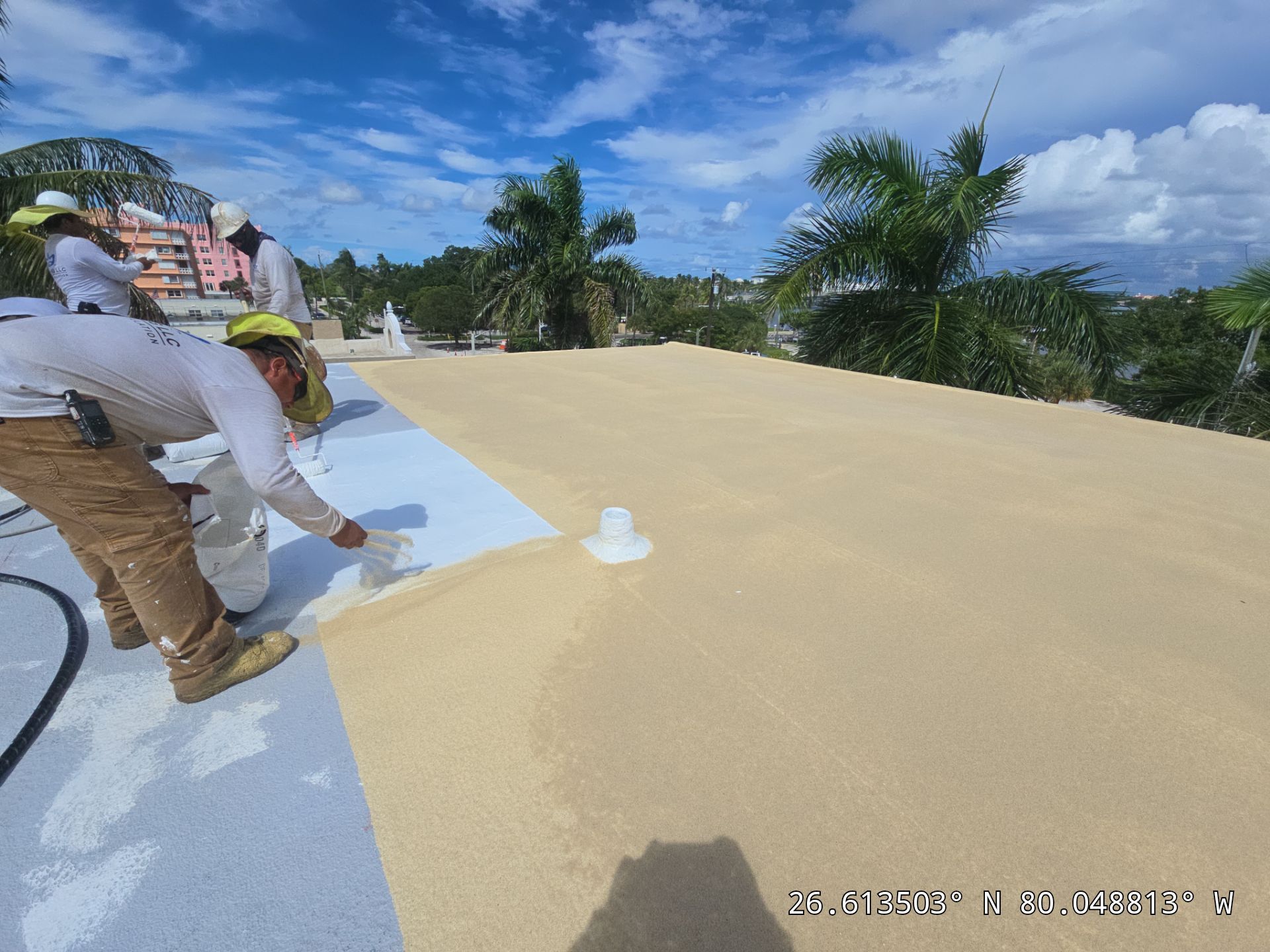 Commercial Roof Restoration for Lake Worth Beach Flat Roof Project by Roof King LLC