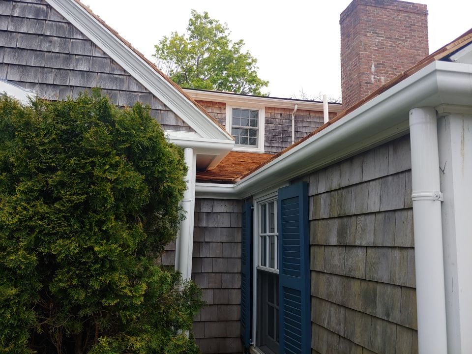 Gutter Installation using 4x5 FiberGlass Gutter with Moulding by Gutter Pro Enterprises