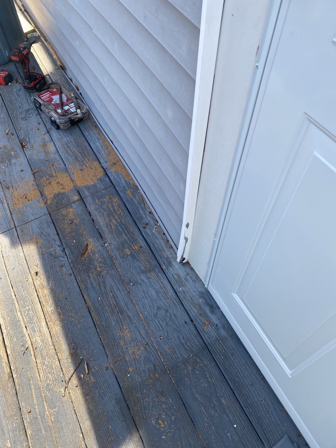 Deck Installation using Pressure treated railing by A Plus Exterior