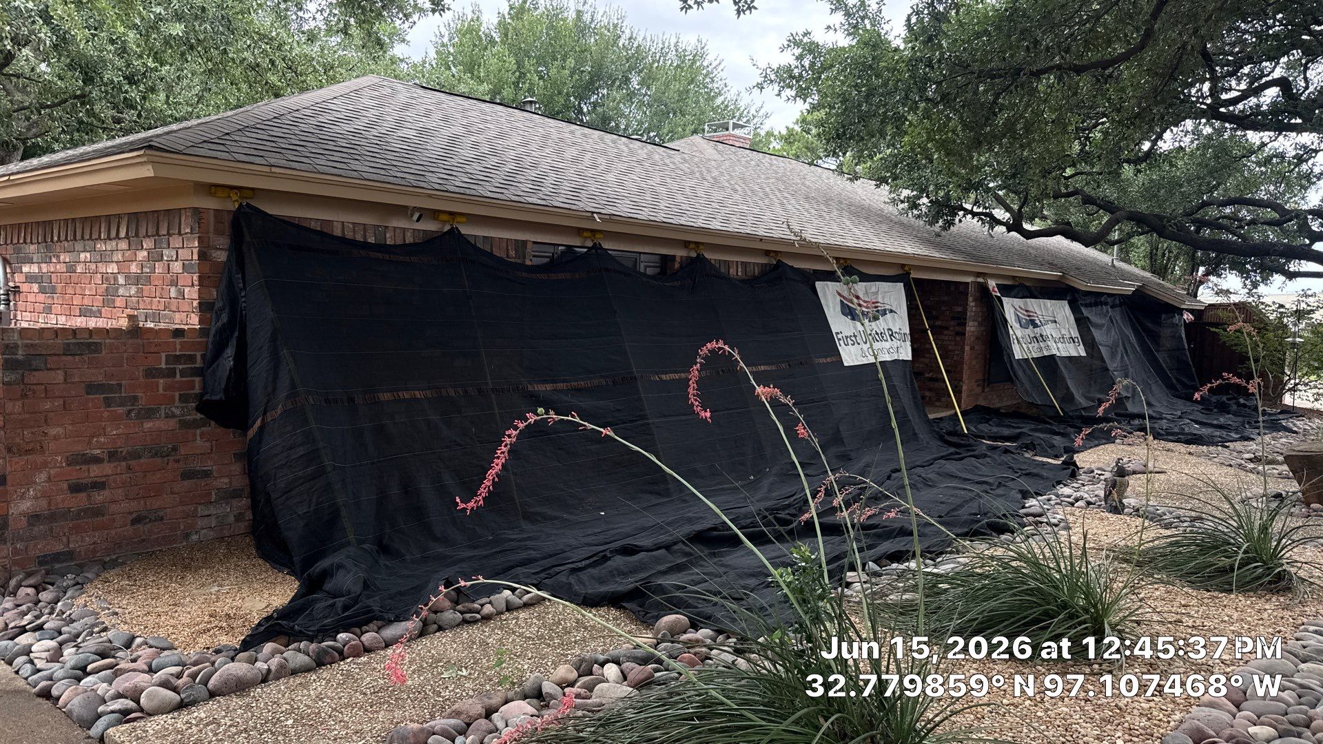 Decra Shake XD Install and Full General Contracting project in one of Arlington's beautiful communities by First United Roofing & Construction