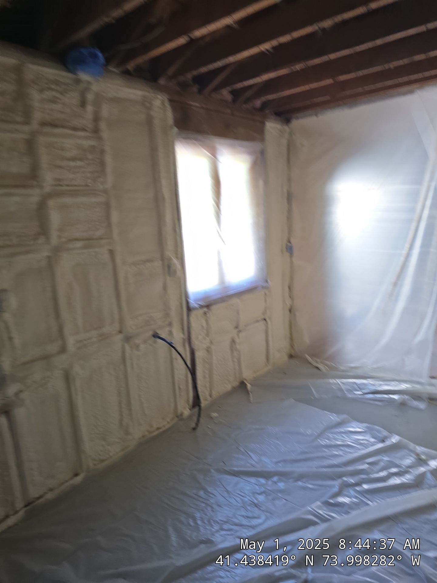Attic Insulation using open cell spray foam by NYS Foam & Energy