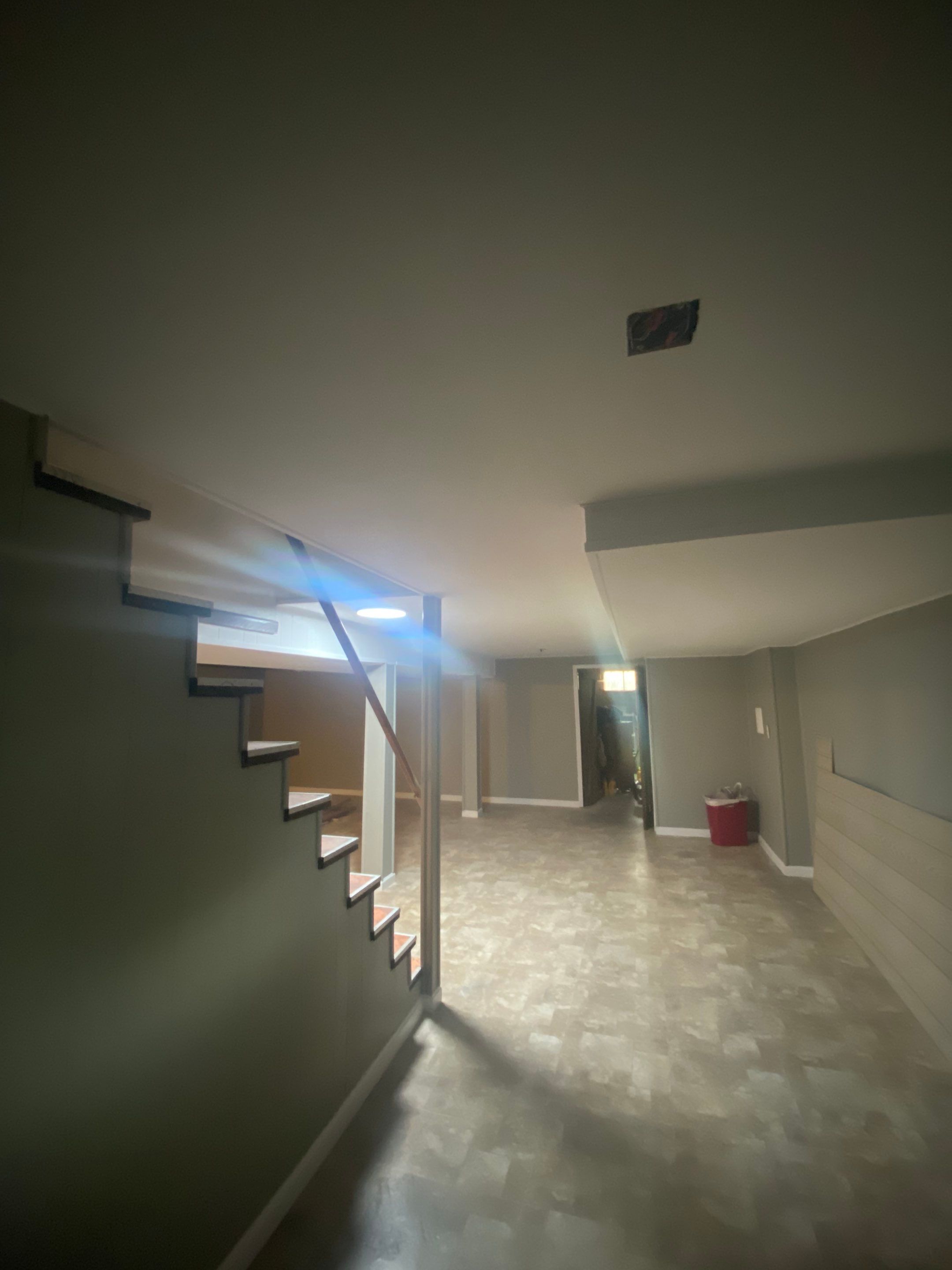 Water Damage in from upstairs sewage backup.  by ANR Restoration