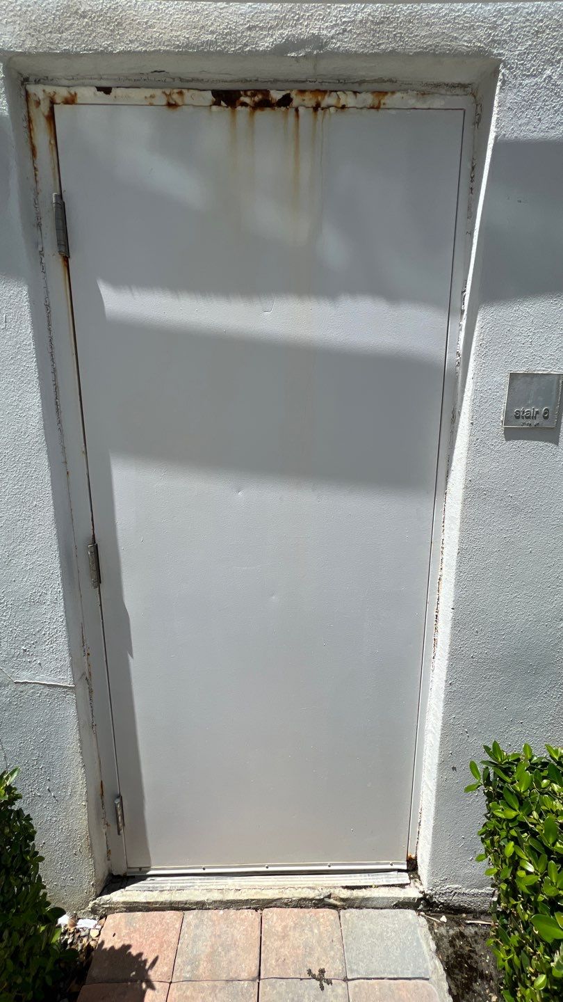 Commercial Stairwell Door Replacement & Hollow Metal Door Retrofit – Pompano Beach High-Rise by The Door Doctor of South Florida, Inc.