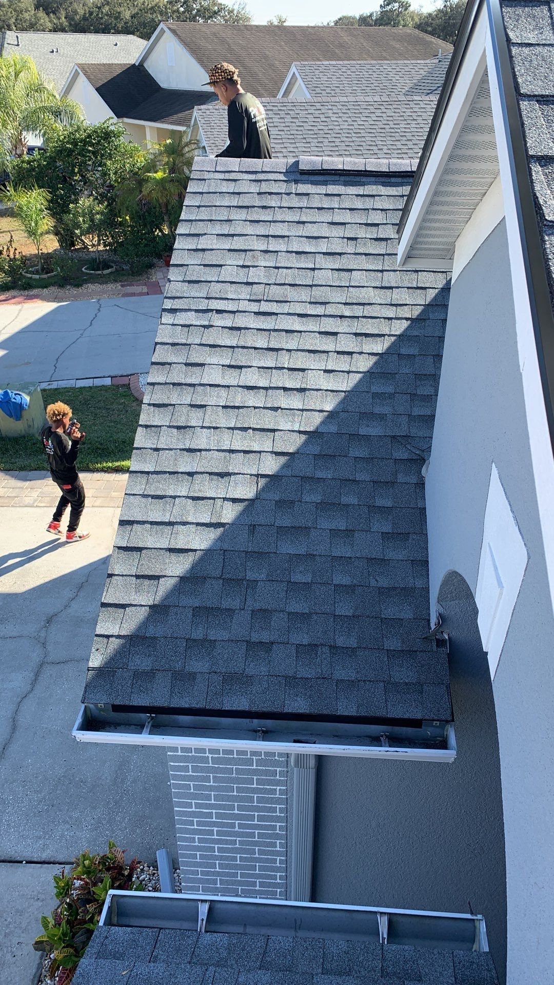 Residential Insurance Roofing Installation using GAF HDZ Shingles by Protek Roofing Heating Air & Solar
