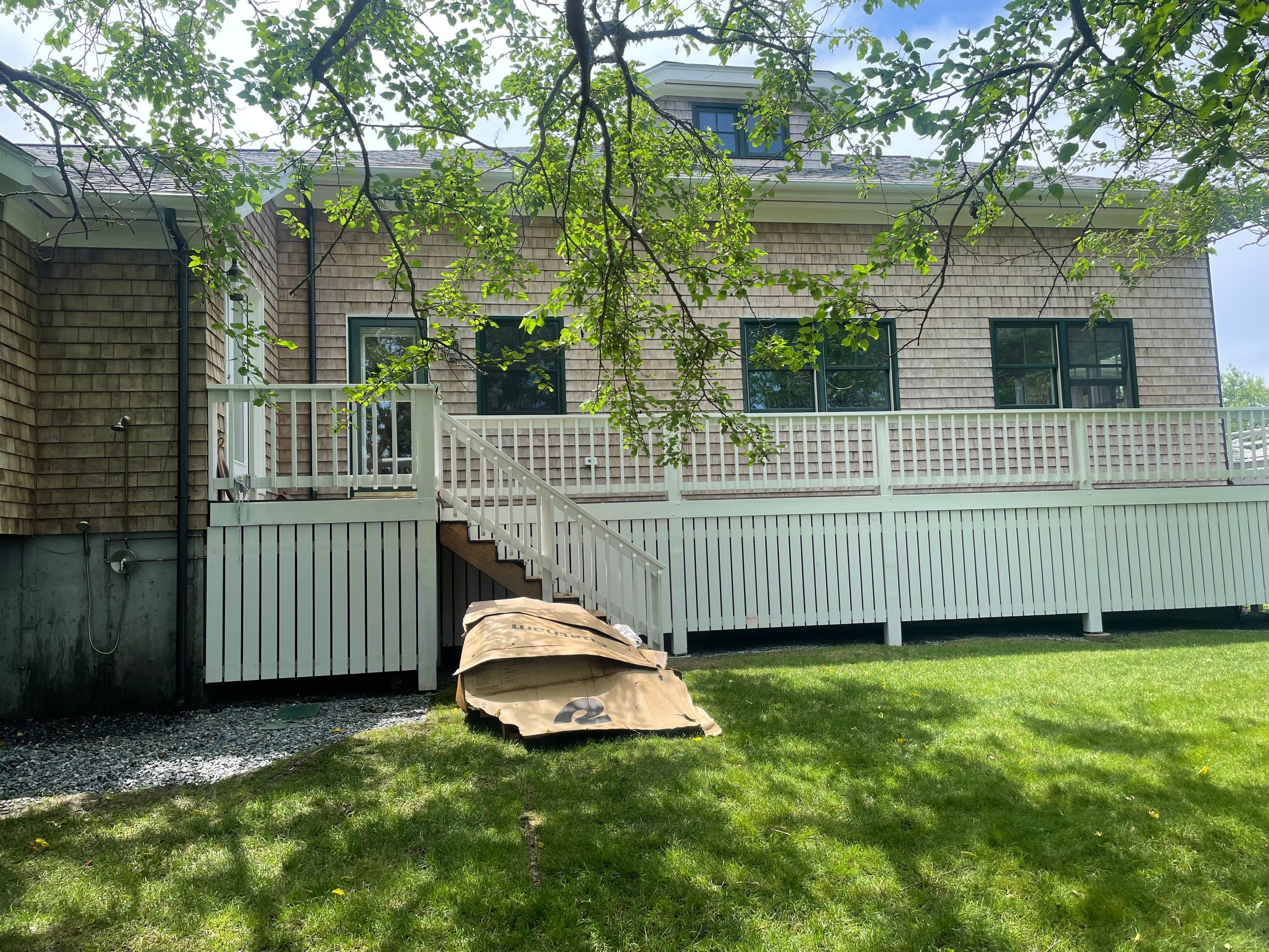 Half Round Aluminum Gutters Installed in Falmouth, MA by Gutter Pro Enterprises