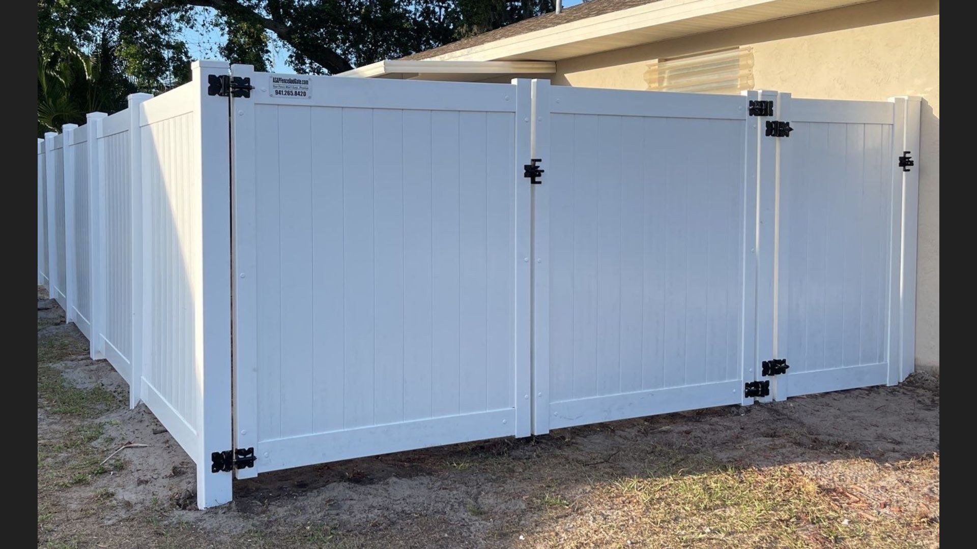 Venice, Florida  6 ft. White Vinyl Privacy Fence by Asap fence and gates, LLC