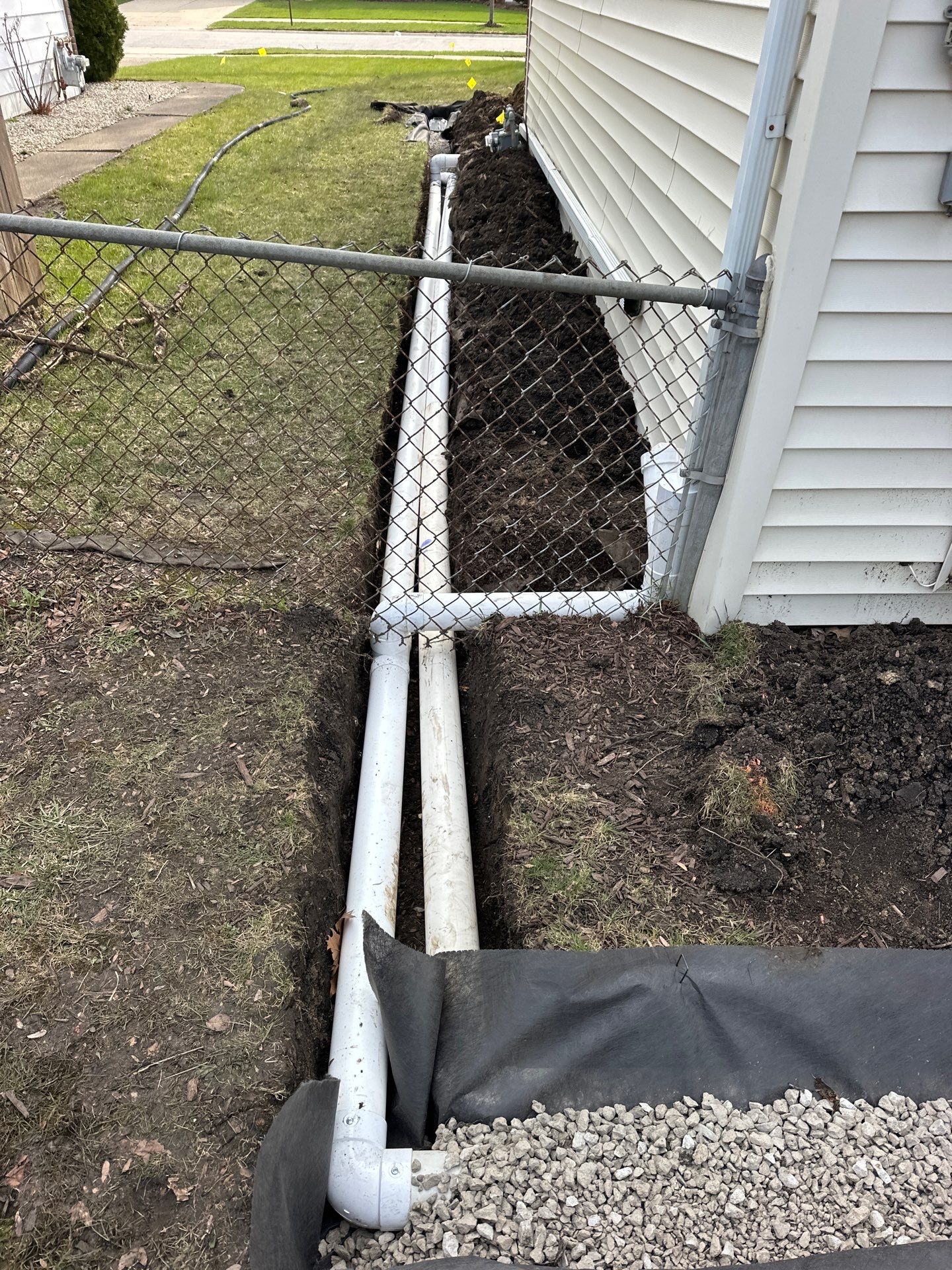French drain and Sump pump reroute to flo well by A&N