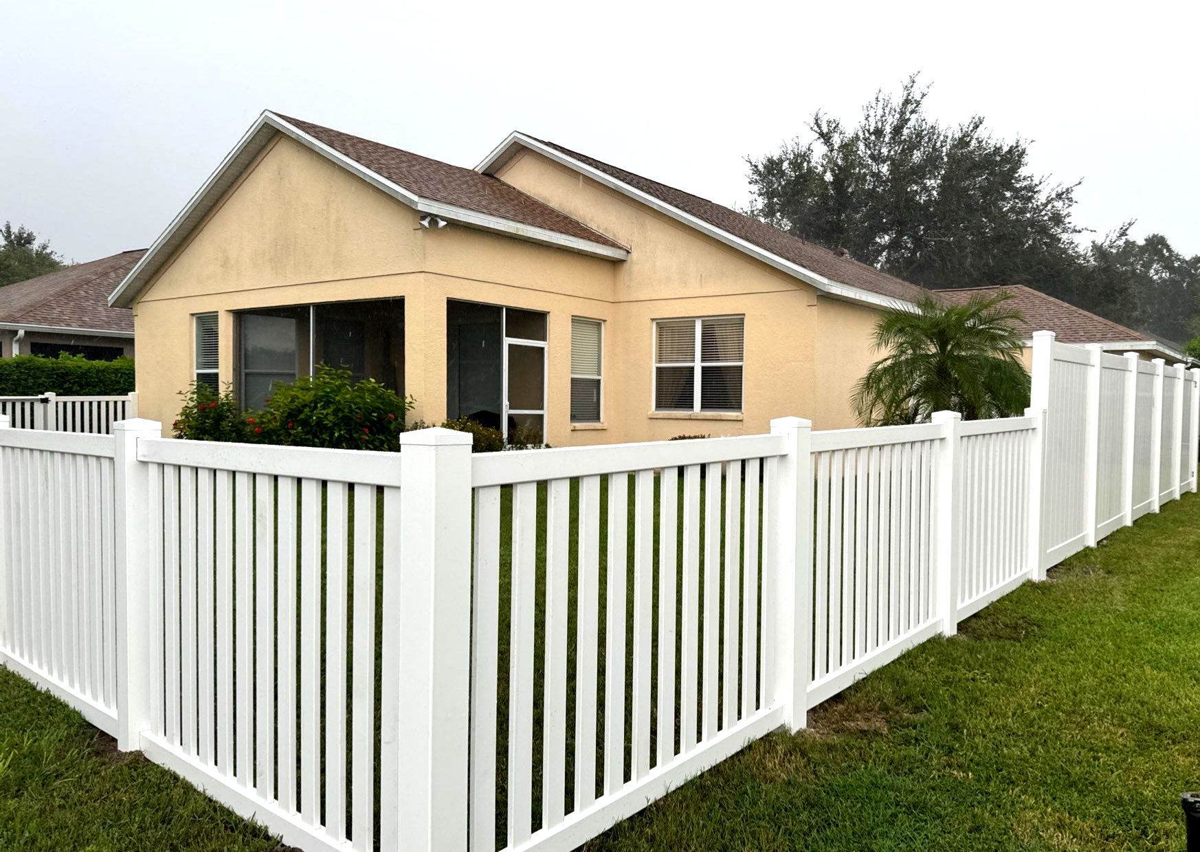 Vinyl Fence Installation using 6Ft White Vinyl Privacy and Picket Fence by Asap fence and gates, LLC