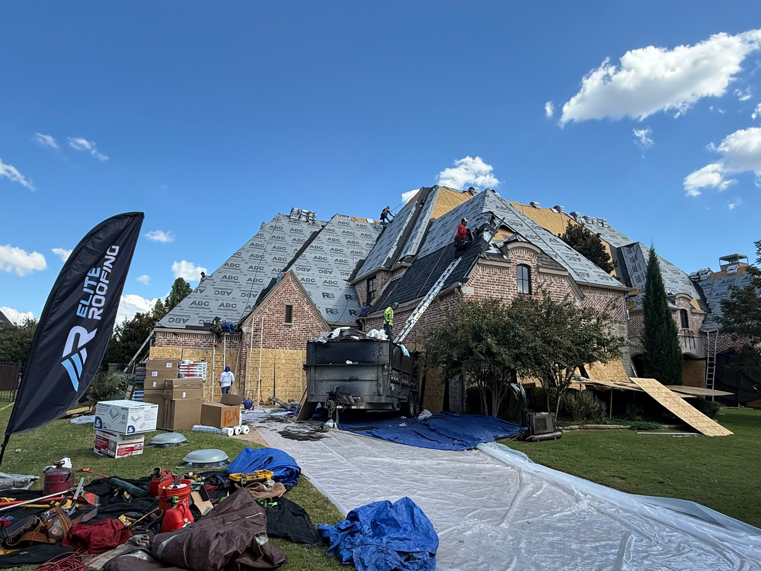 Residential Roof Replacement using CERTAINTEED BELMONT IR BLACK GRANITE by Elite Roofing LLC