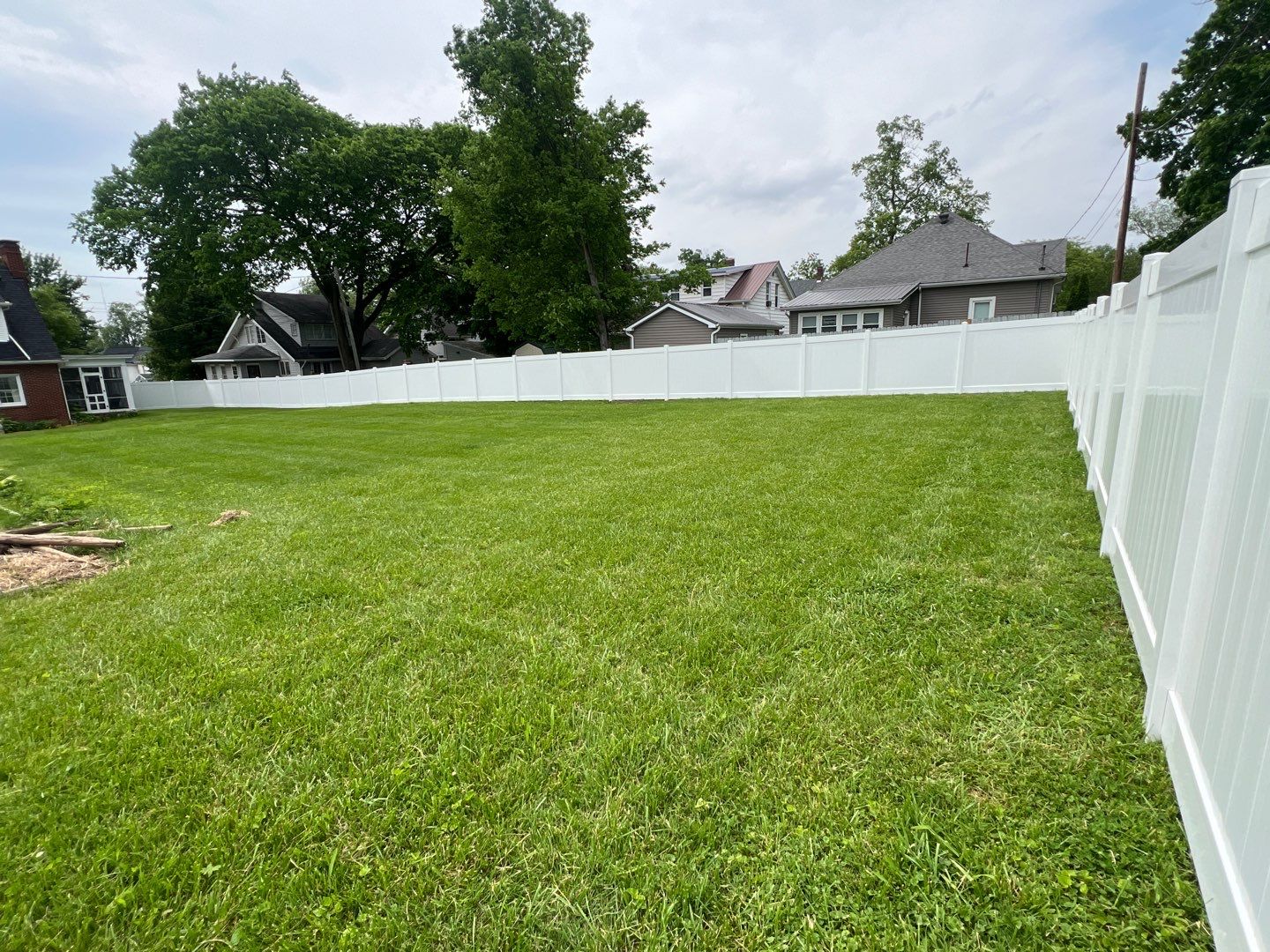 Privacy white vinyl fence by Mr. Fence
