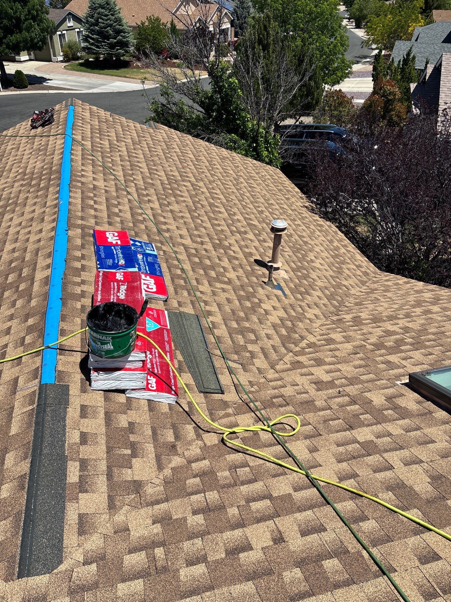Prescott Valley Roof Replacement With GAF Timberline HDZ Shakewood Shingles by Badger Roofing