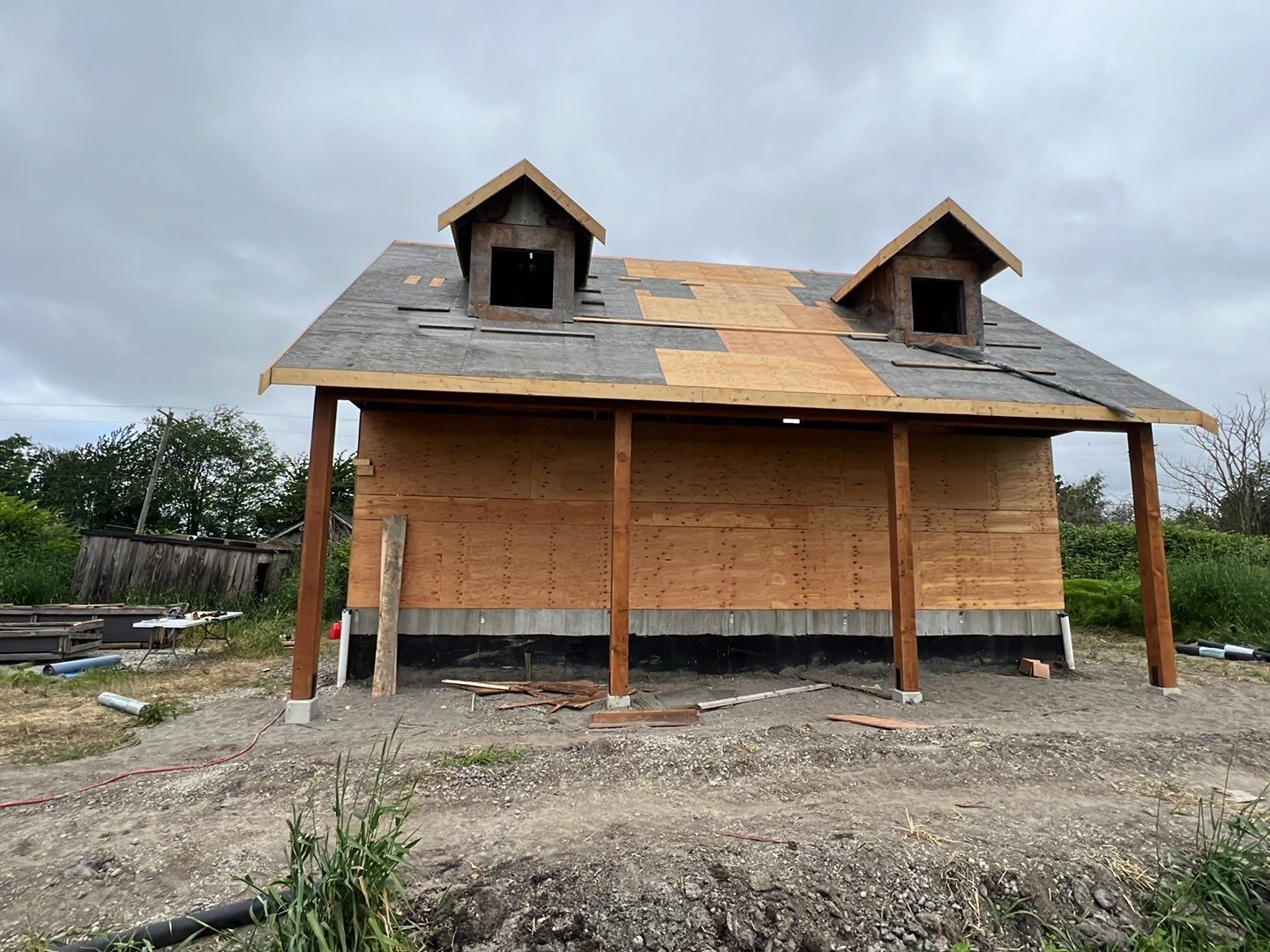 Agricultural Roofing Installation using 12" Prolok metal  by Top Notch Roofing Inc