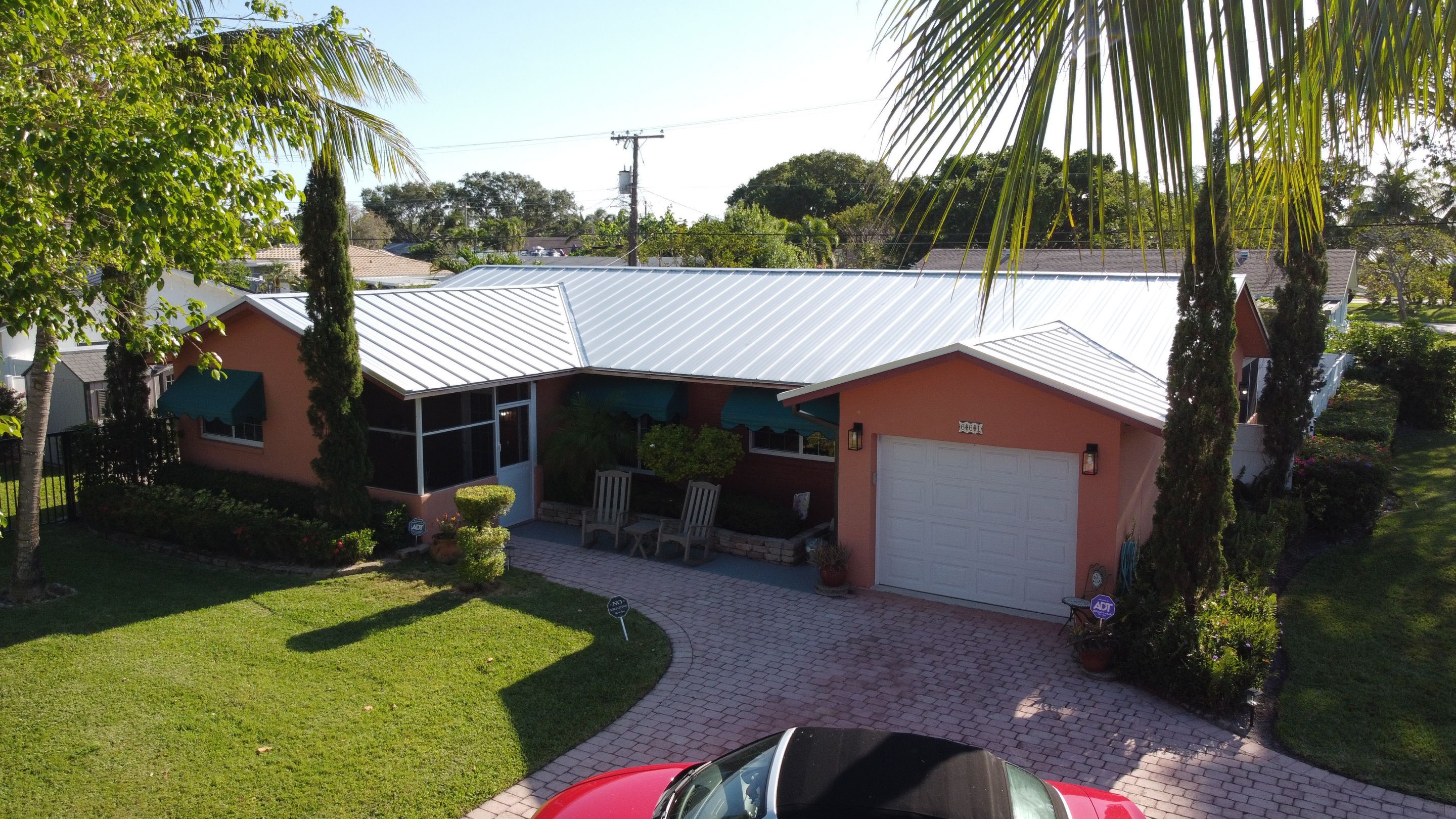 Residential Roofing Installation using 1" Nail strip metal roof by BLUES BROTHERS ROOFING