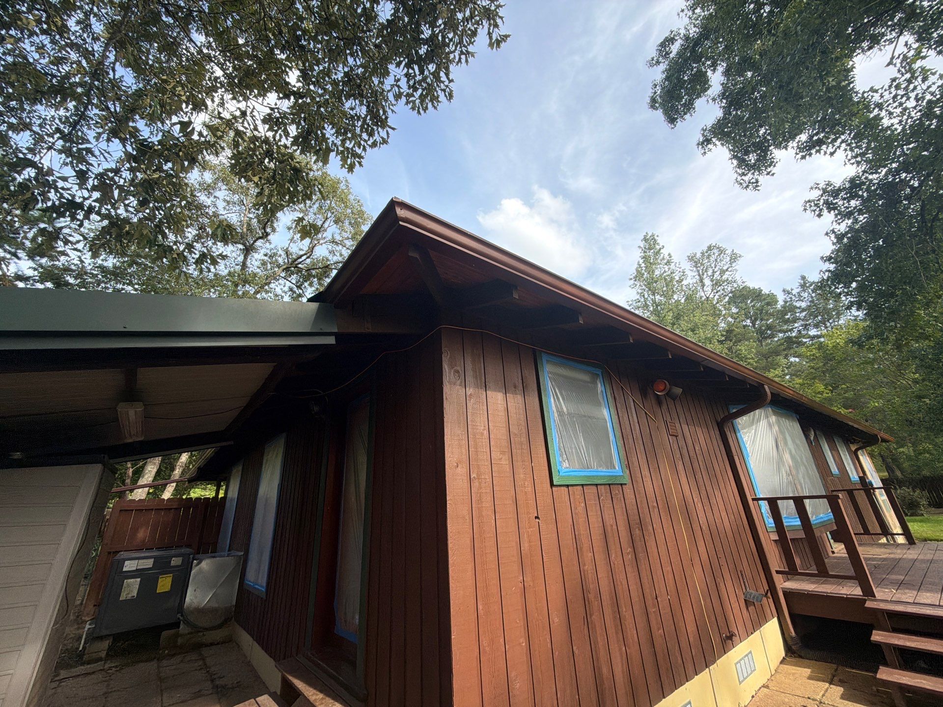 Careful Stain Work & Fresh Color on Unique Property Tyler, TX by Quality Coats Painting