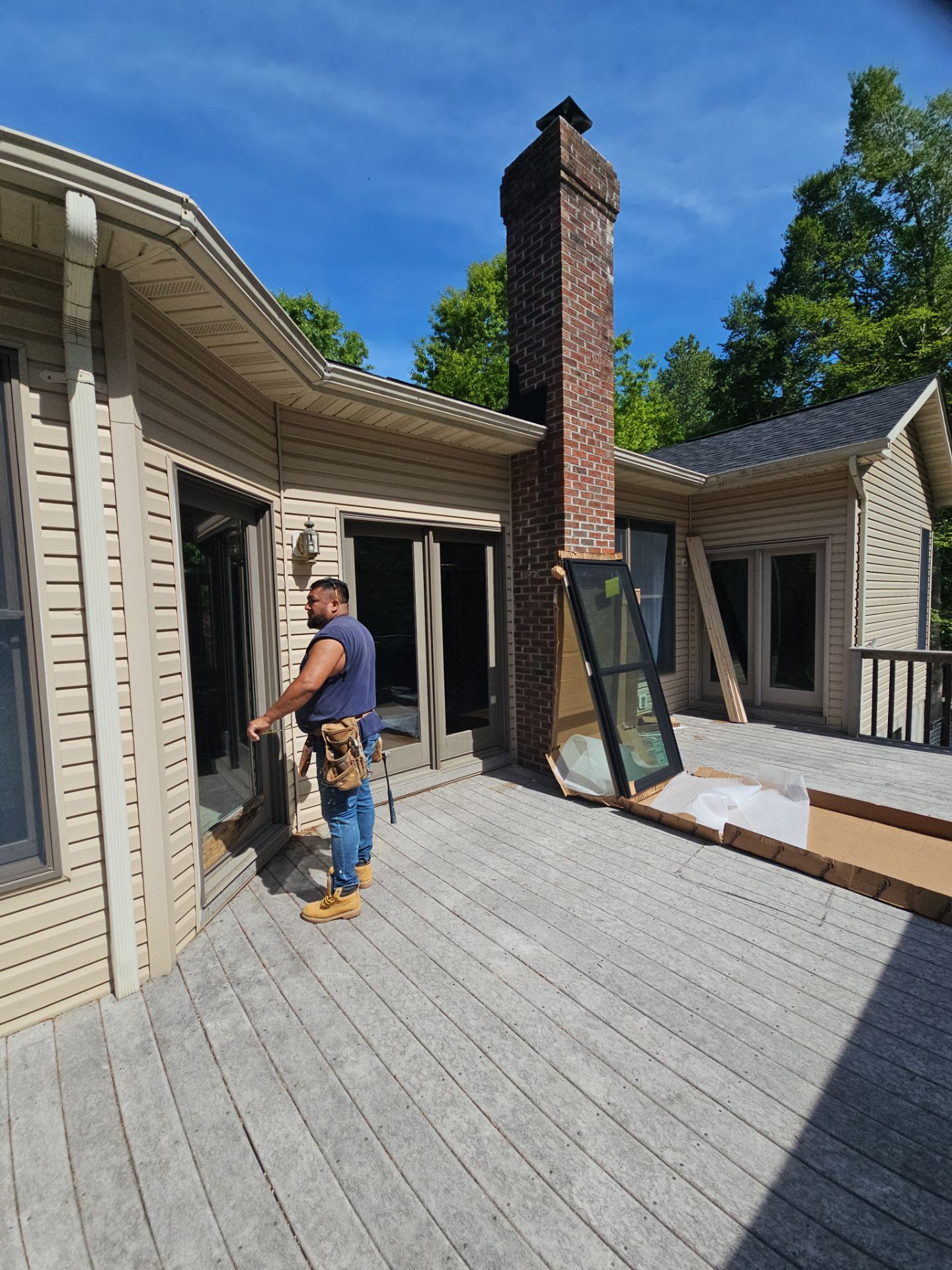 Window replacement with minor carpentry and siding/gutter replacement. by Window Depot of Annapolis