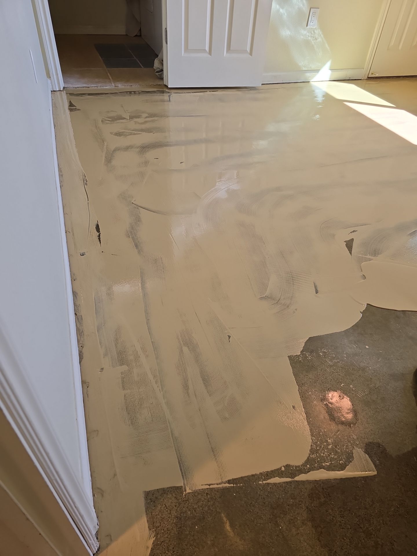 Basement Transformation using Driftwood by Croc Coatings, LLC