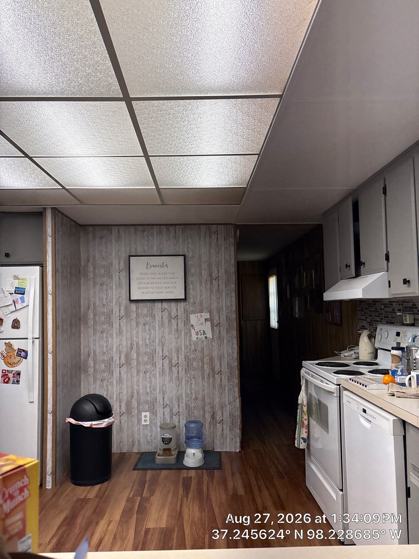 Attica Kitchen Remodel With Grey Cabinets and Mosaic Backsplash by CompanyCam Sales Demo