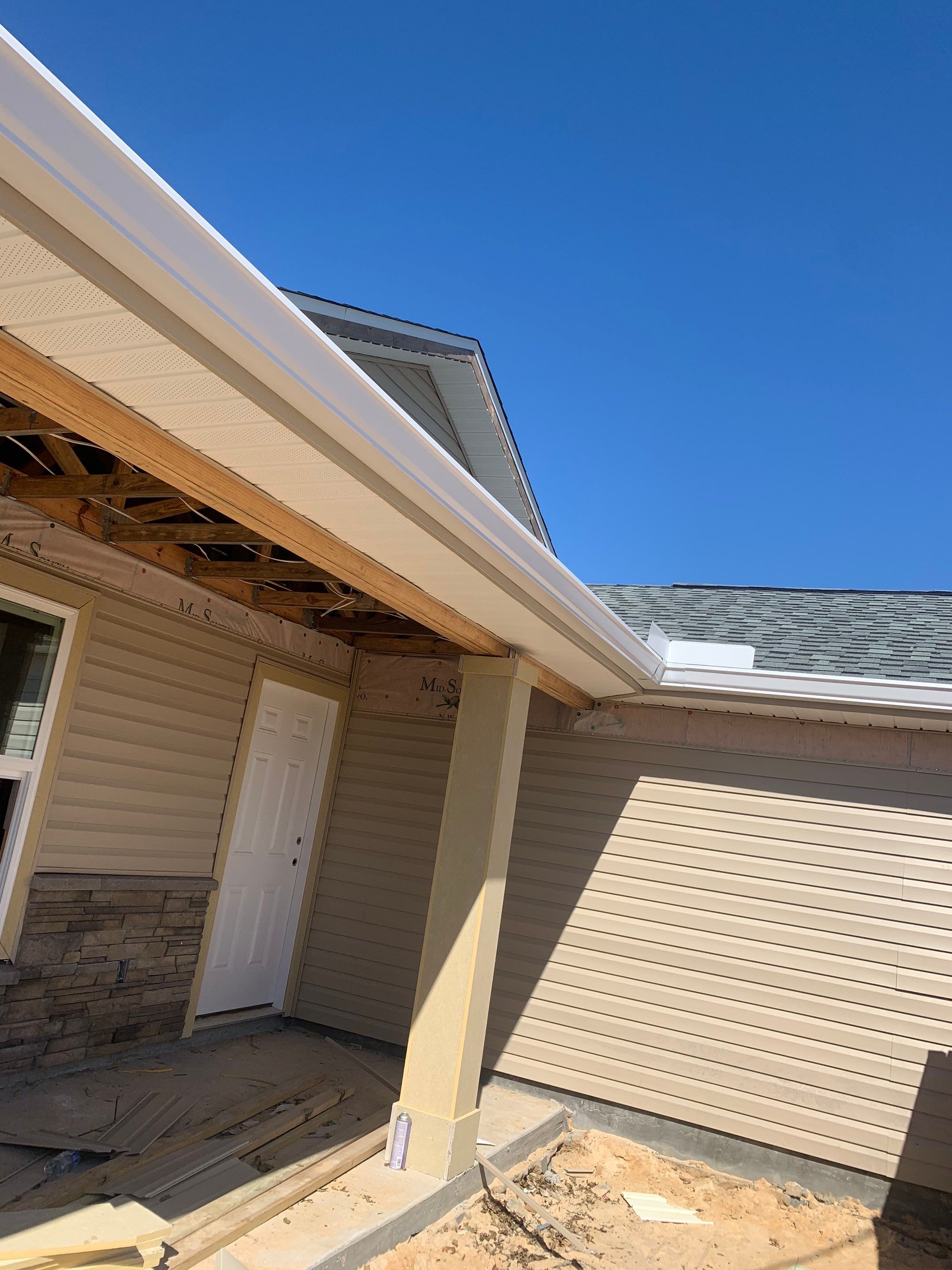 Soffit and Fascia Replacement and Gutter Installation using K-Style Gutters by Gutter Professors