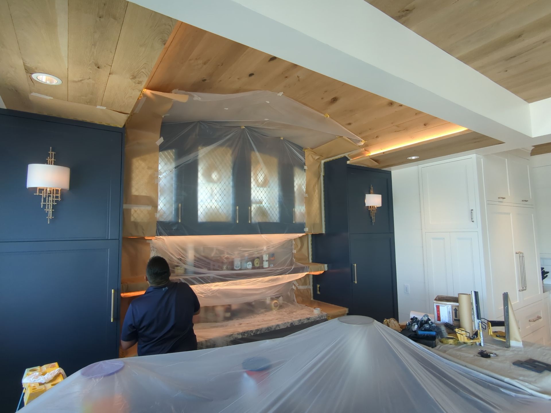 Luxury Wine Cabinets Refinishing - Stone Harbor by FreshCoat Works LLC