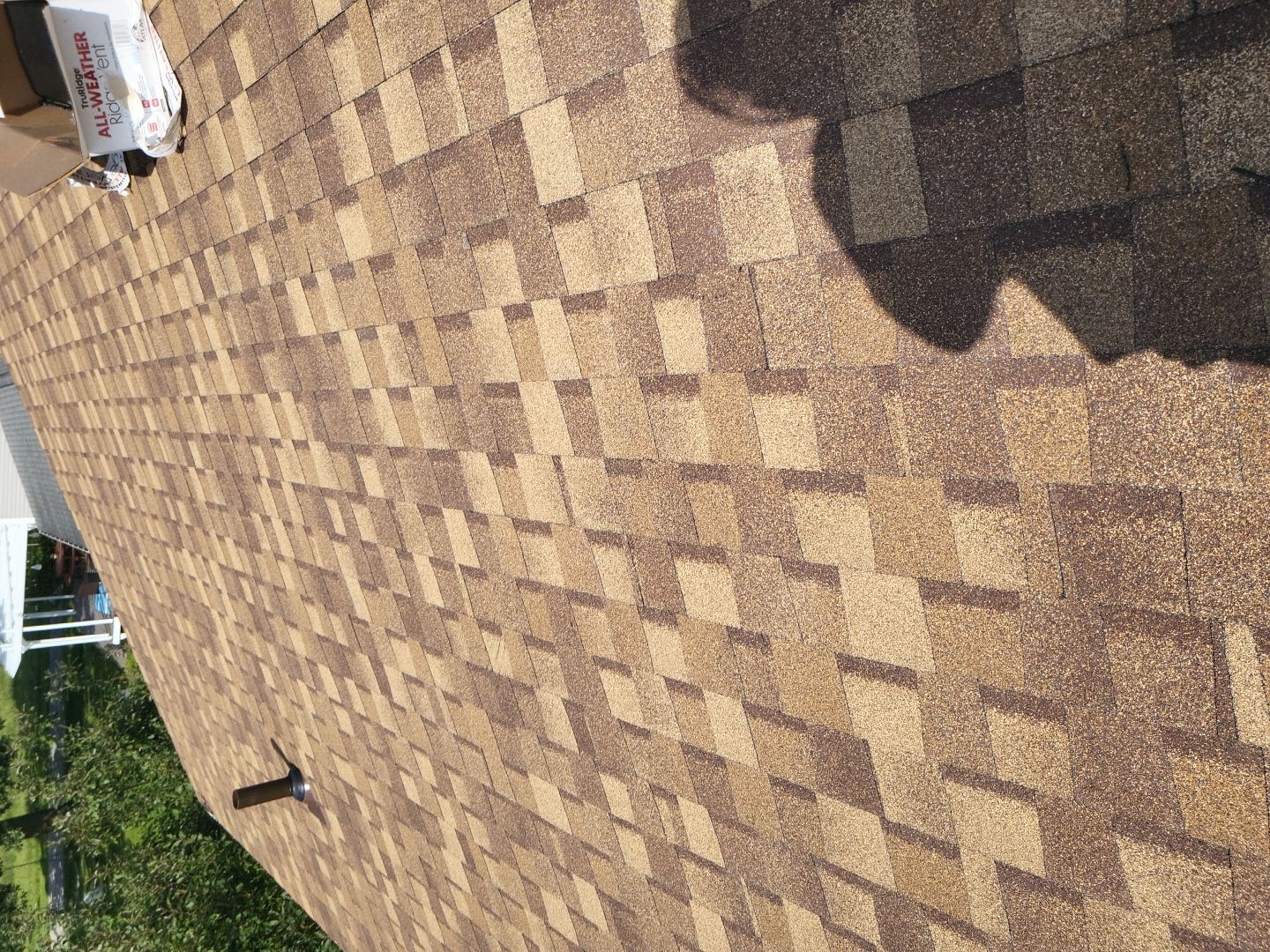 Atlas Pinnacle, Color: Weathered Wood, Drip Edge, Color: Royal Brown by Eagle Eye Roofing