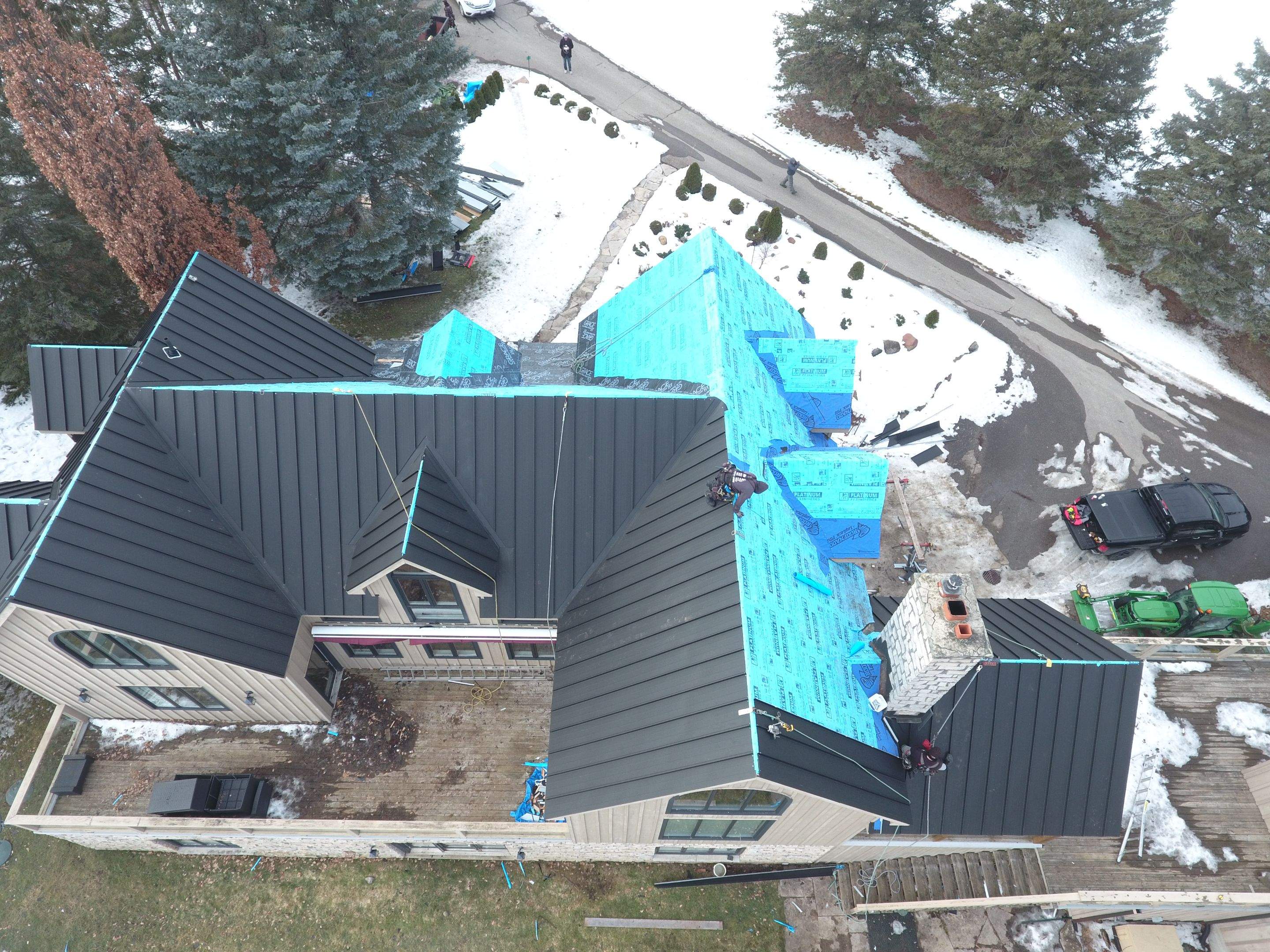 Residential Roofing Installation using 24 Ga Standing Seam Metal by Jay Carter Roofing & Sheet Metal