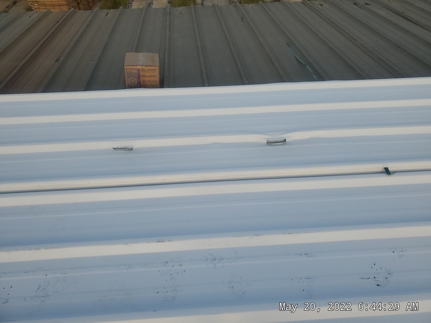Commercial Roofing Installation using Aluminum Roofing panels by Hostetler Roofing