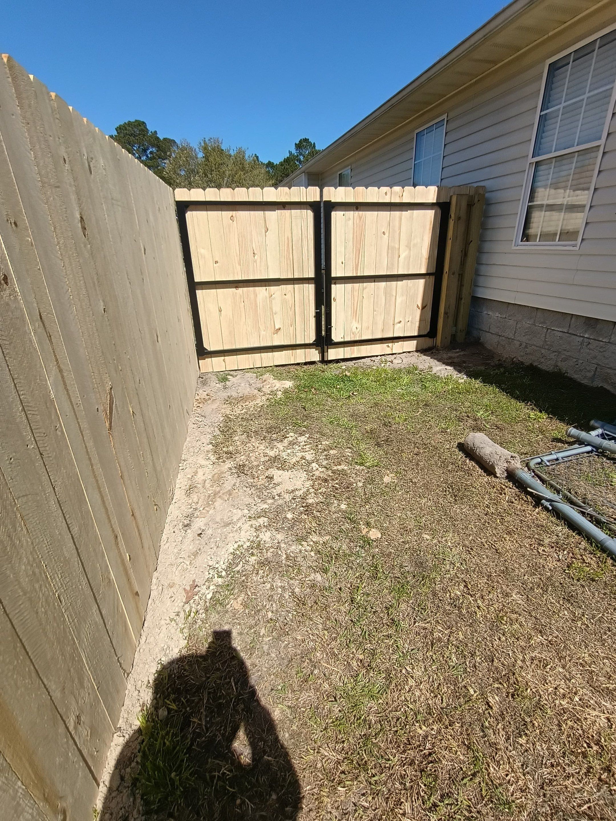 Wood Privacy Fence Installation in Hubert, NC by Superior Fence and Rail