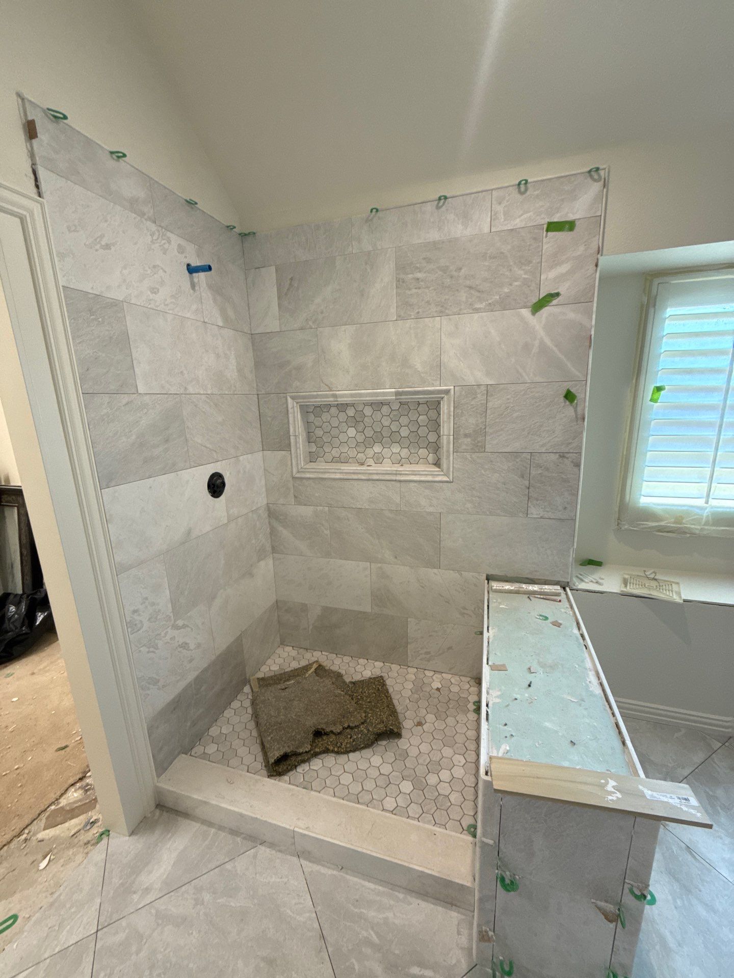 Frameless Shower and Mirror for Closet Applied to Pocket Door by Richardson Glass & Mirror
