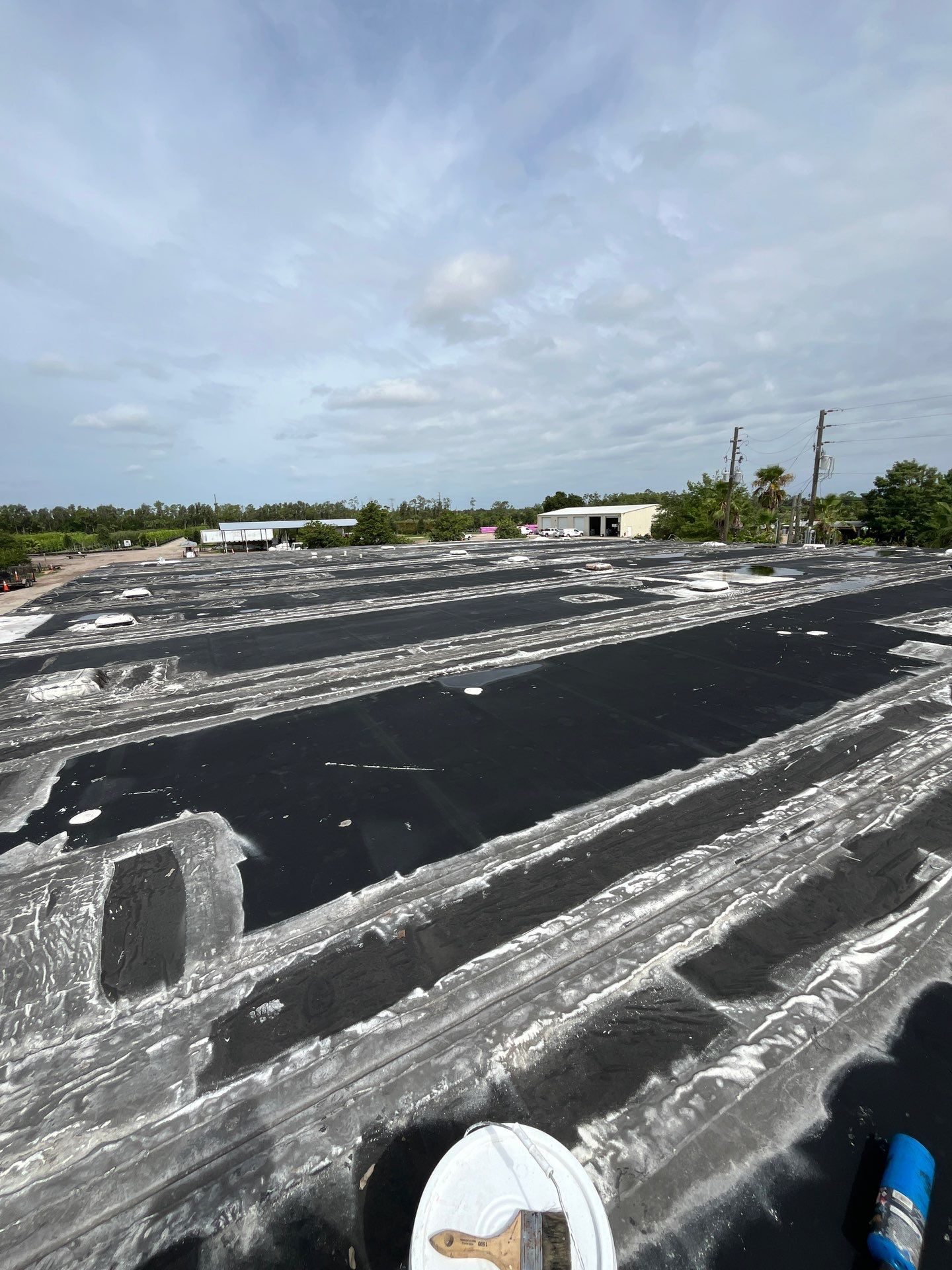 Flat Membrane Roof Repair and Interior Restoration in Fort Myers by cordova home services 