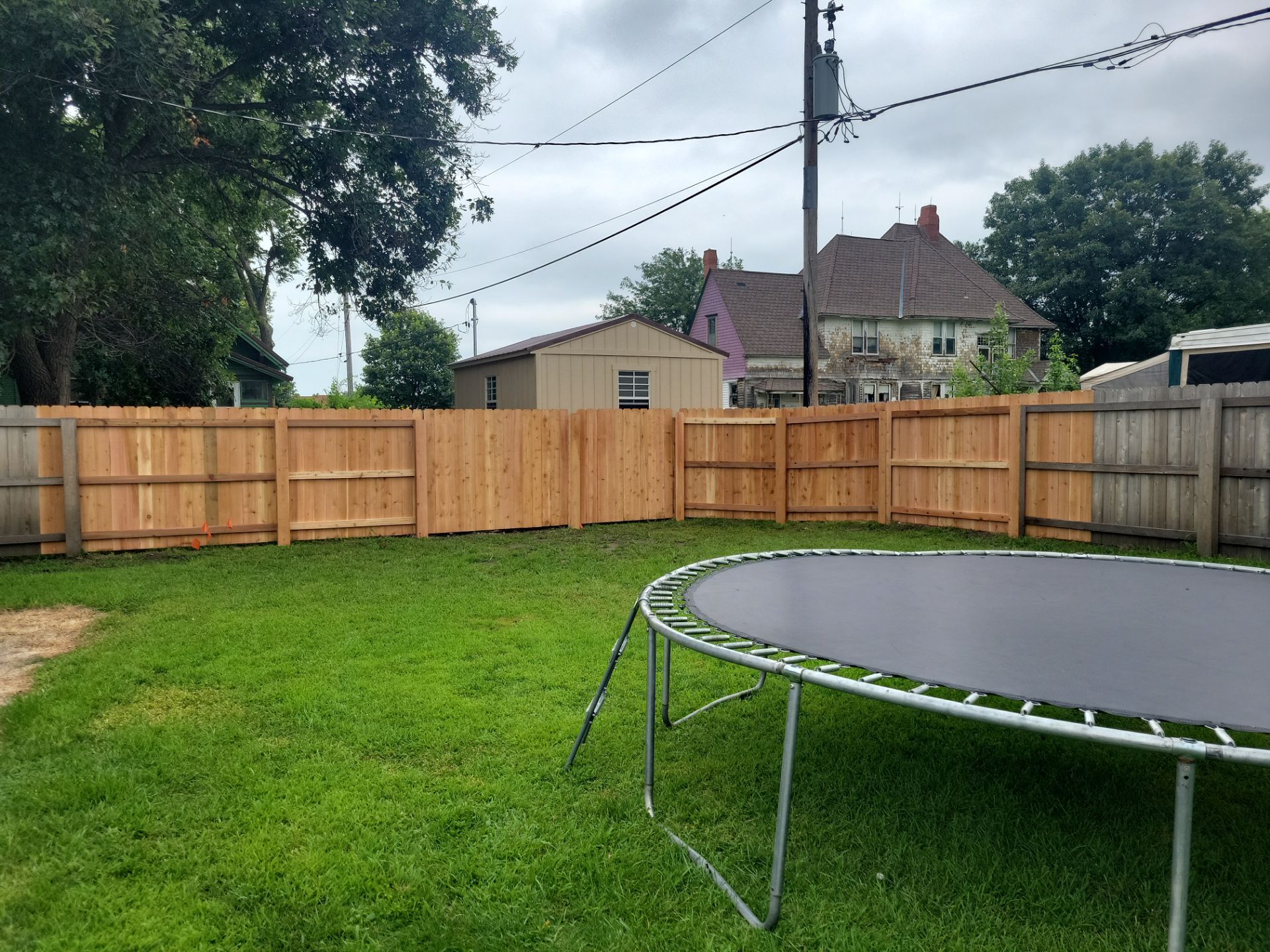 Natural Cedar Wood Privacy Fence and Gate Installation in Clarksville by Perfect Picket Fence and Stain