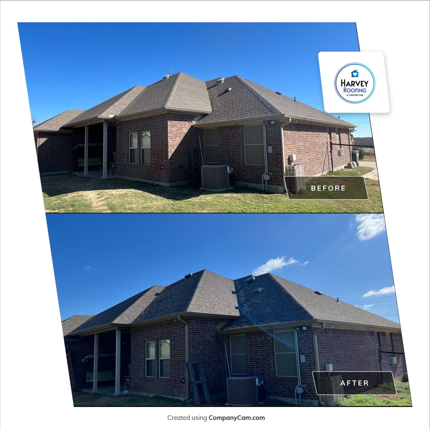 Residential Roofing Installation using Malarkey Vista AR by Harvey Roofing & Construction