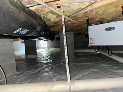 Dehumidifier and Moisture Barrier Install using 14Mil Moisture Barrier