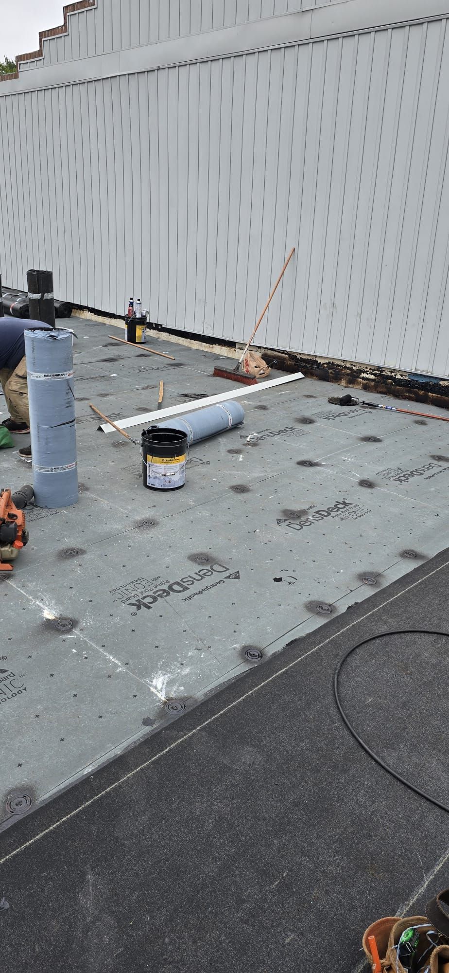 Roof Installation using Silicone APP Elevate Coating by ExteriorPros