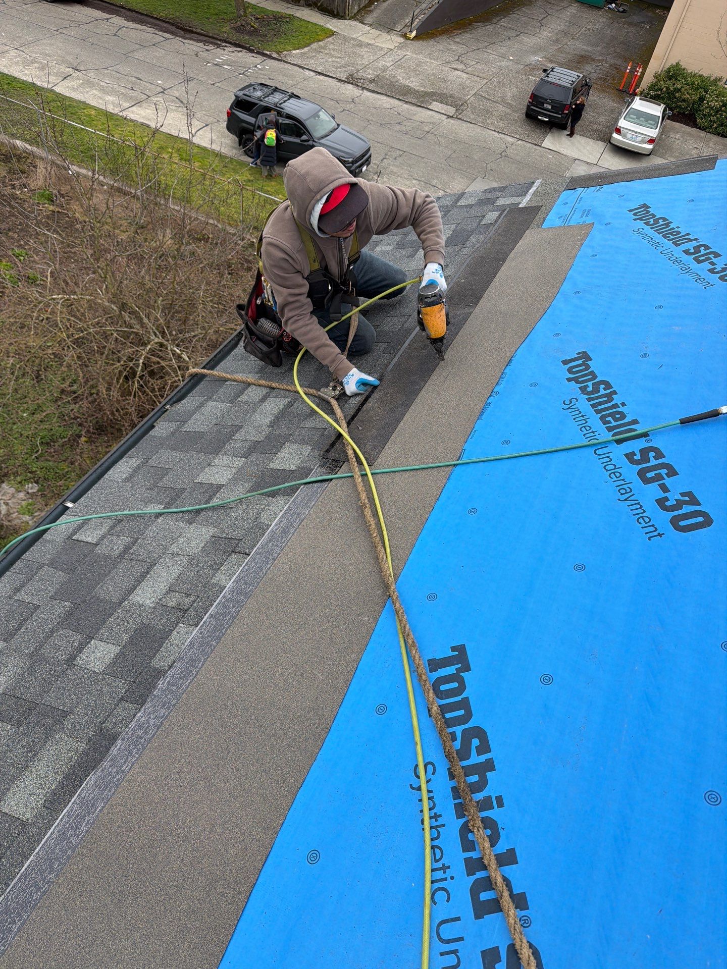Residential Roofing Installation using GAF UHDZ Shingles by Roofing Formula LLC