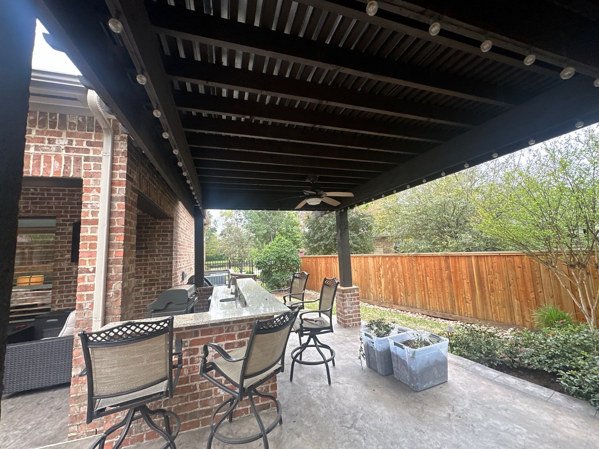 Covered Patio Remodel in The Woodlands by SophAlx LLC